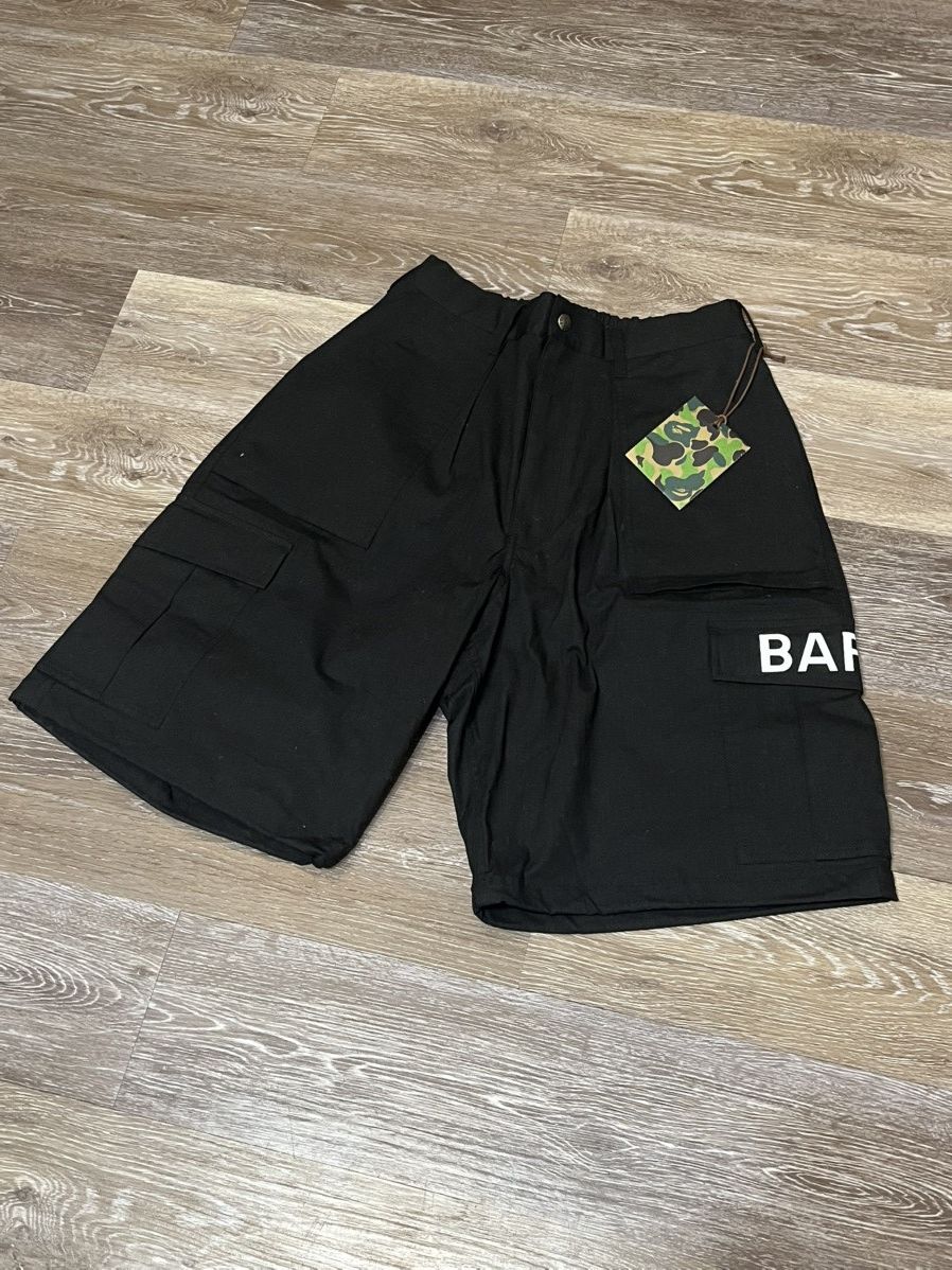 Bape BAPE Extra Long Cargos Side Pockets With Spellout Logo Size US 31 - 1 Thumbnail