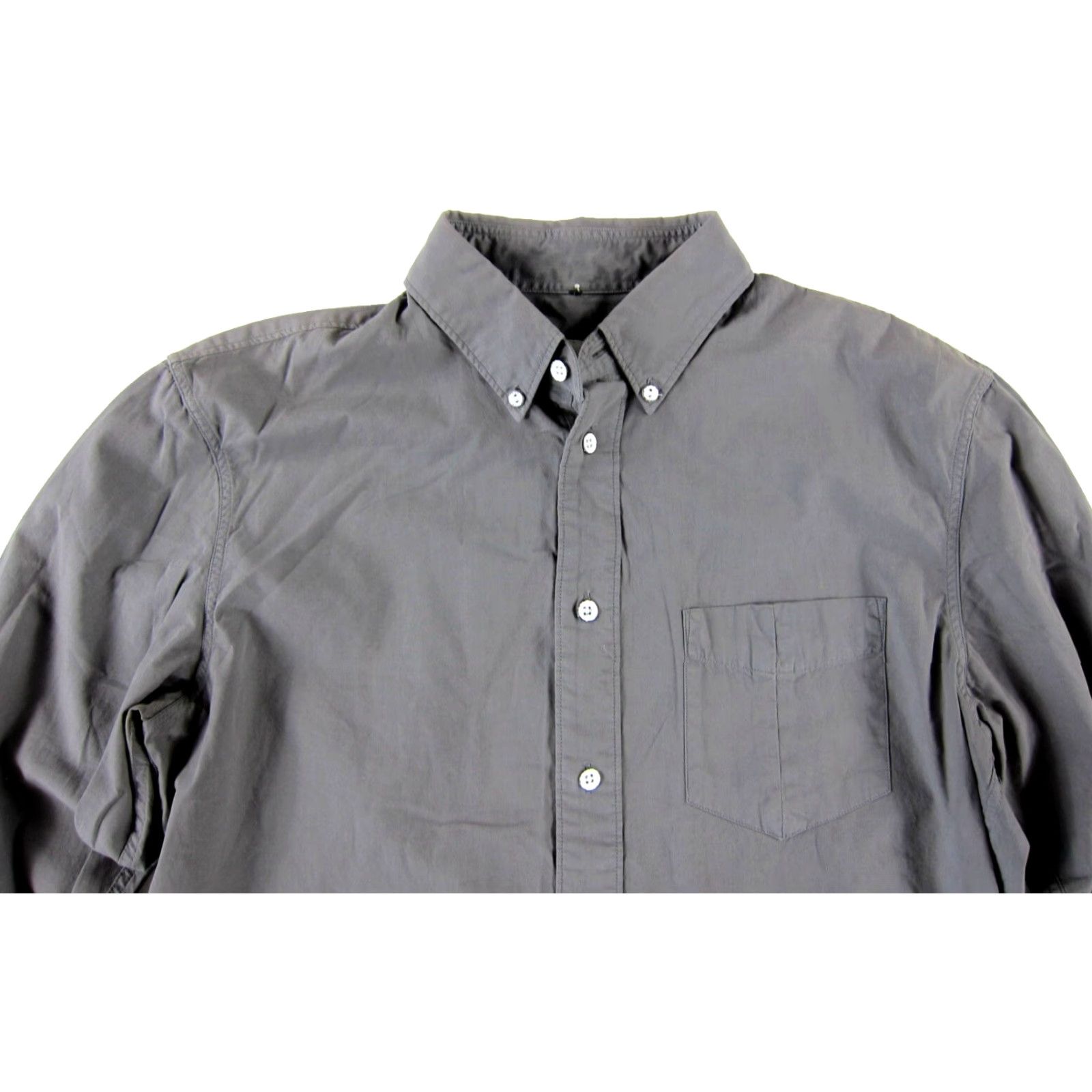 Rag & Bone rag & bone Standard Issue Grey 100% Cotton Long Sleeve Button Up Shirt Men Small Size US S / EU 44-46 / 1 - 4 Thumbnail