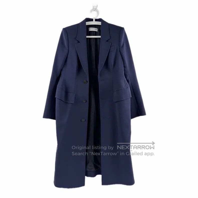 Balenciaga Balenciaga Blue Coat Jacket Size XS / US 0-2 / IT 36-38 - 1 Thumbnail