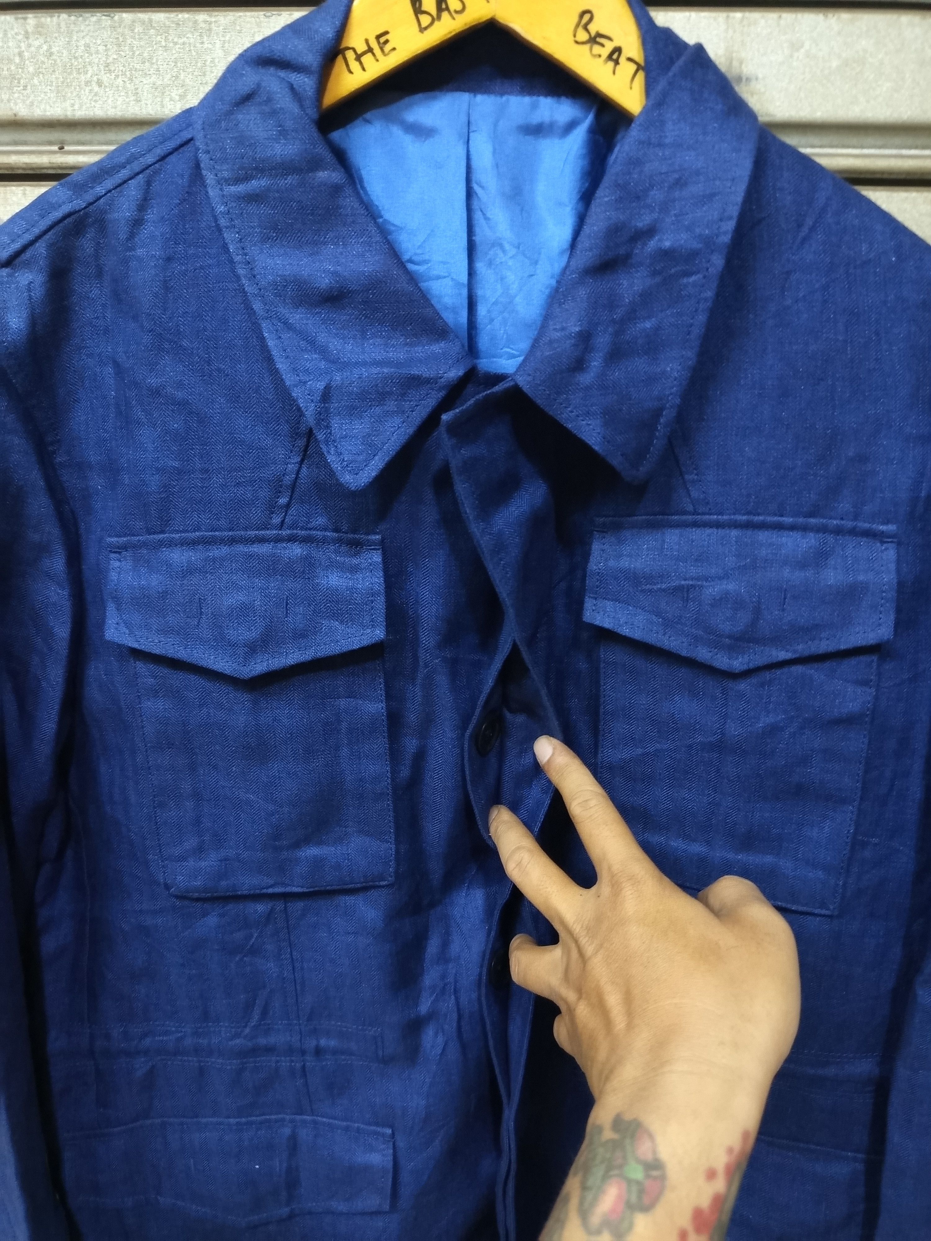Vintage Korean Herringbone Utility Jacket Size US L / EU 52-54 / 3 - 7 Thumbnail