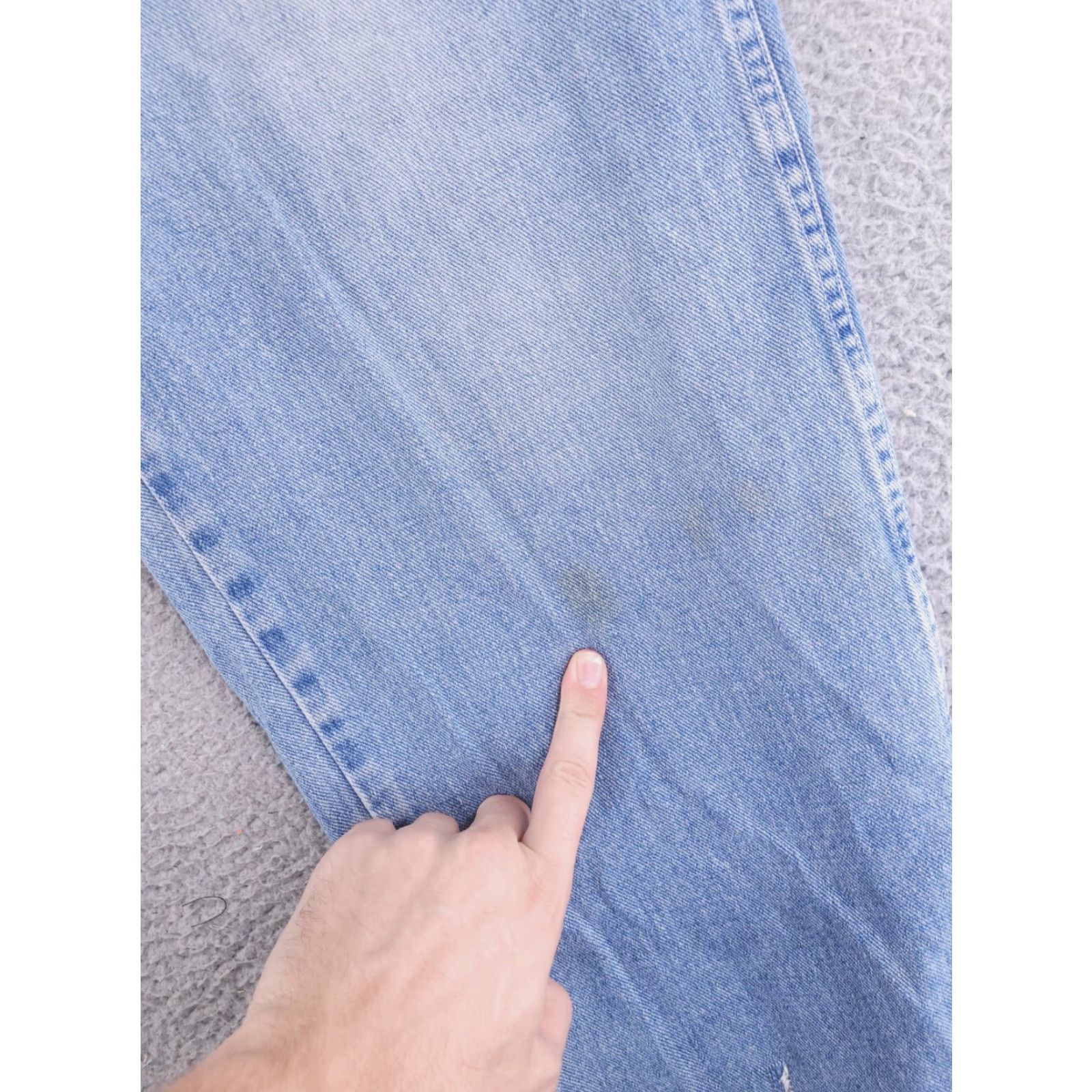 Nautica VINTAGE Nautica Jeans Mens 36x29 Blue Distressed Wide-Leg Work Size US 36 / EU 52 - 6 Thumbnail