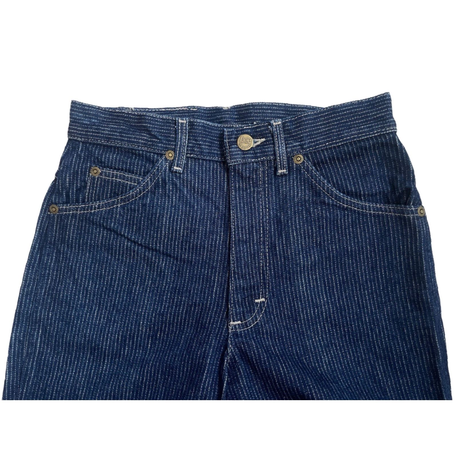 Lee VINTAGE Lee Railroad Stripe Jeans Straight Size 27x32 NWT USA Men Regular 100% Cotton Dark Blue Jeans Size US 27 - 7 Thumbnail