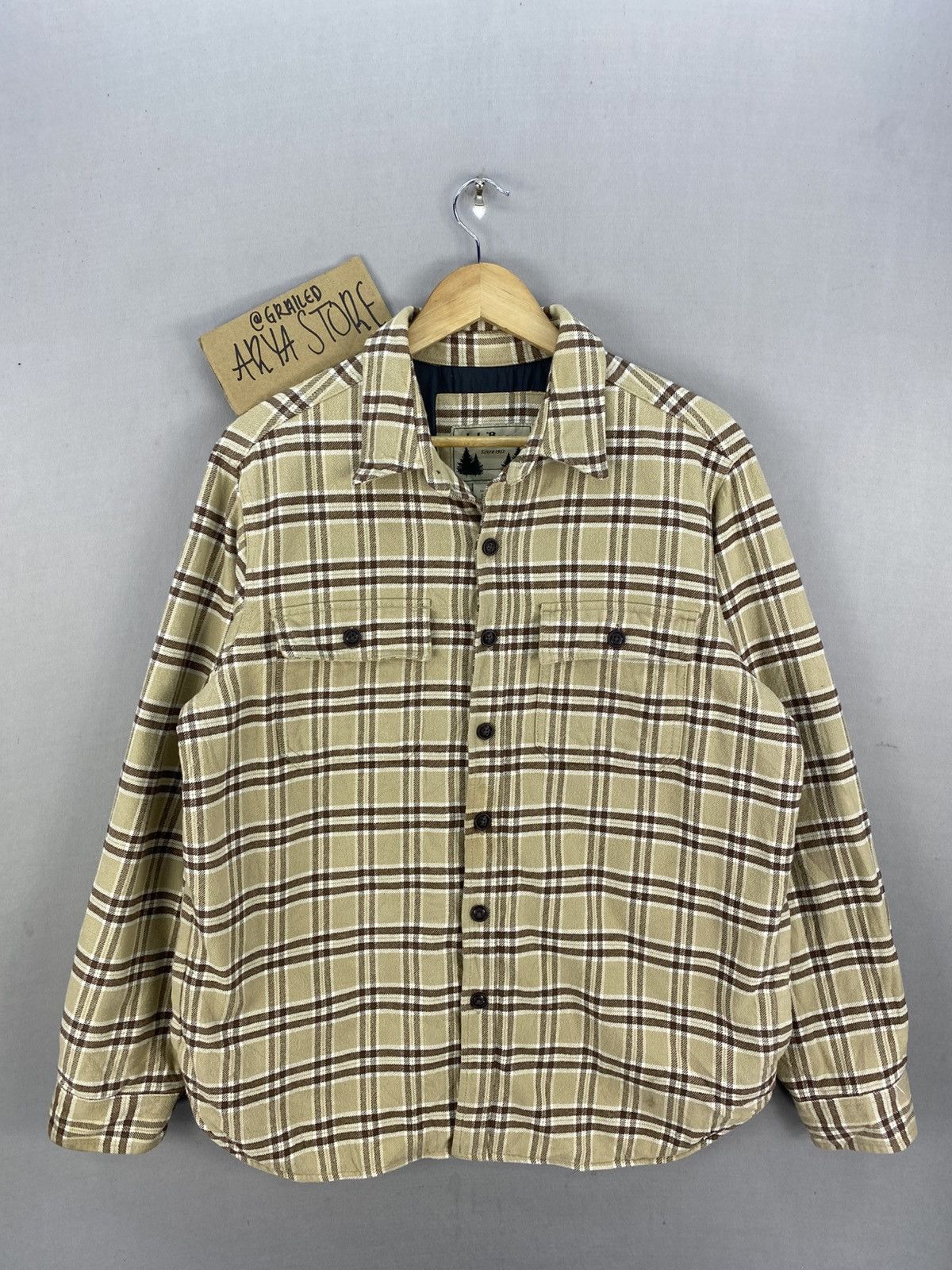 L.L. Bean L.L Bean Heavy Flannel Shirt Plaid Check Size US L / EU 52-54 / 3 - 1 Thumbnail