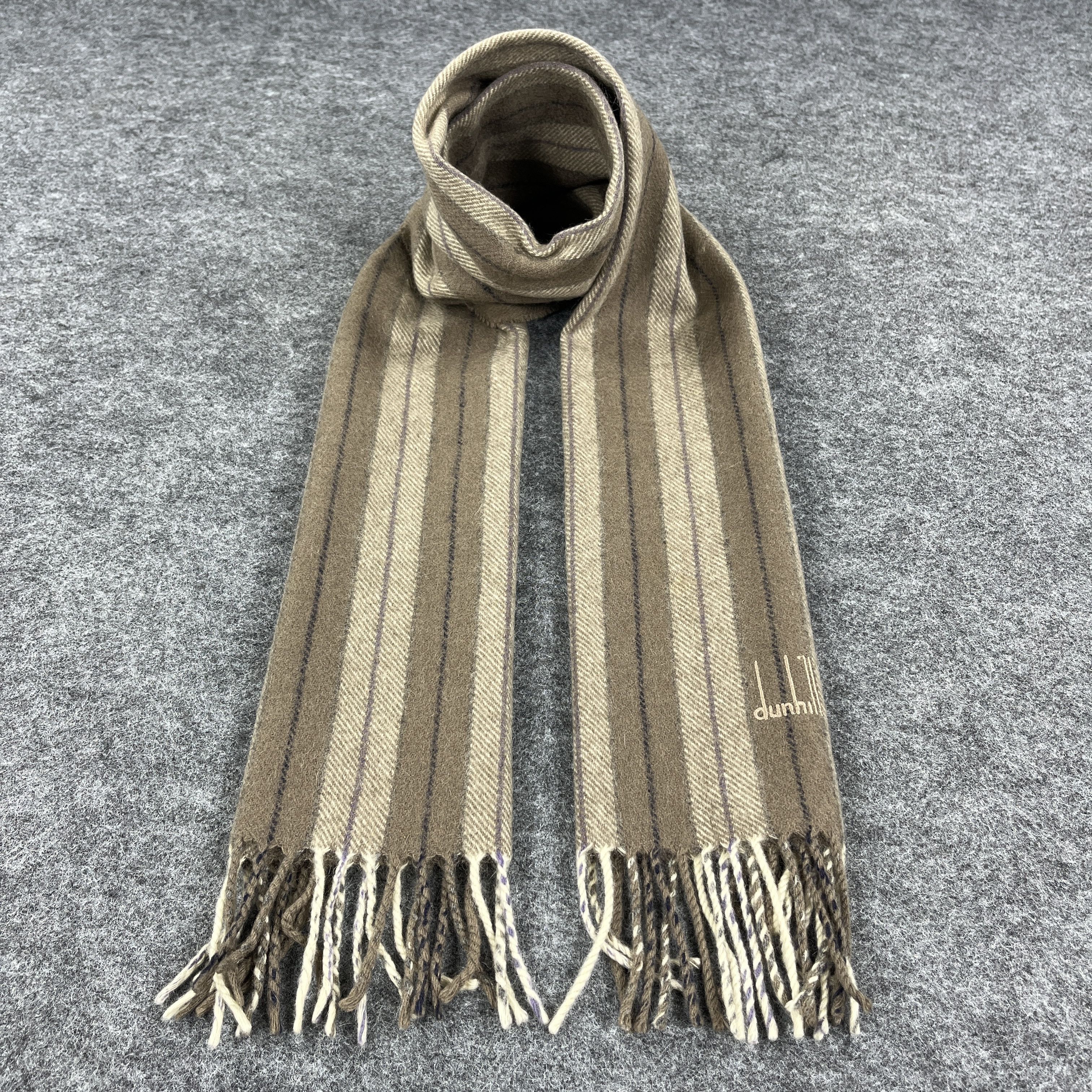 Alfred Dunhill × Vintage Dunhill Scarf / Muffler / Neckwear - T997 Size ONE SIZE - 1 Thumbnail