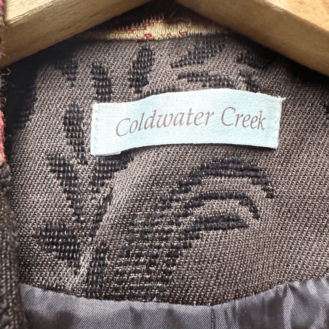 Coldwater Creek Coldwater Creek Blazer Jacket Womens Size 4 Brown Tapestry Multi Texture Paneled Autumn Basic Jacket Mens? Size S / US 4 / IT 40 - 2 Thumbnail