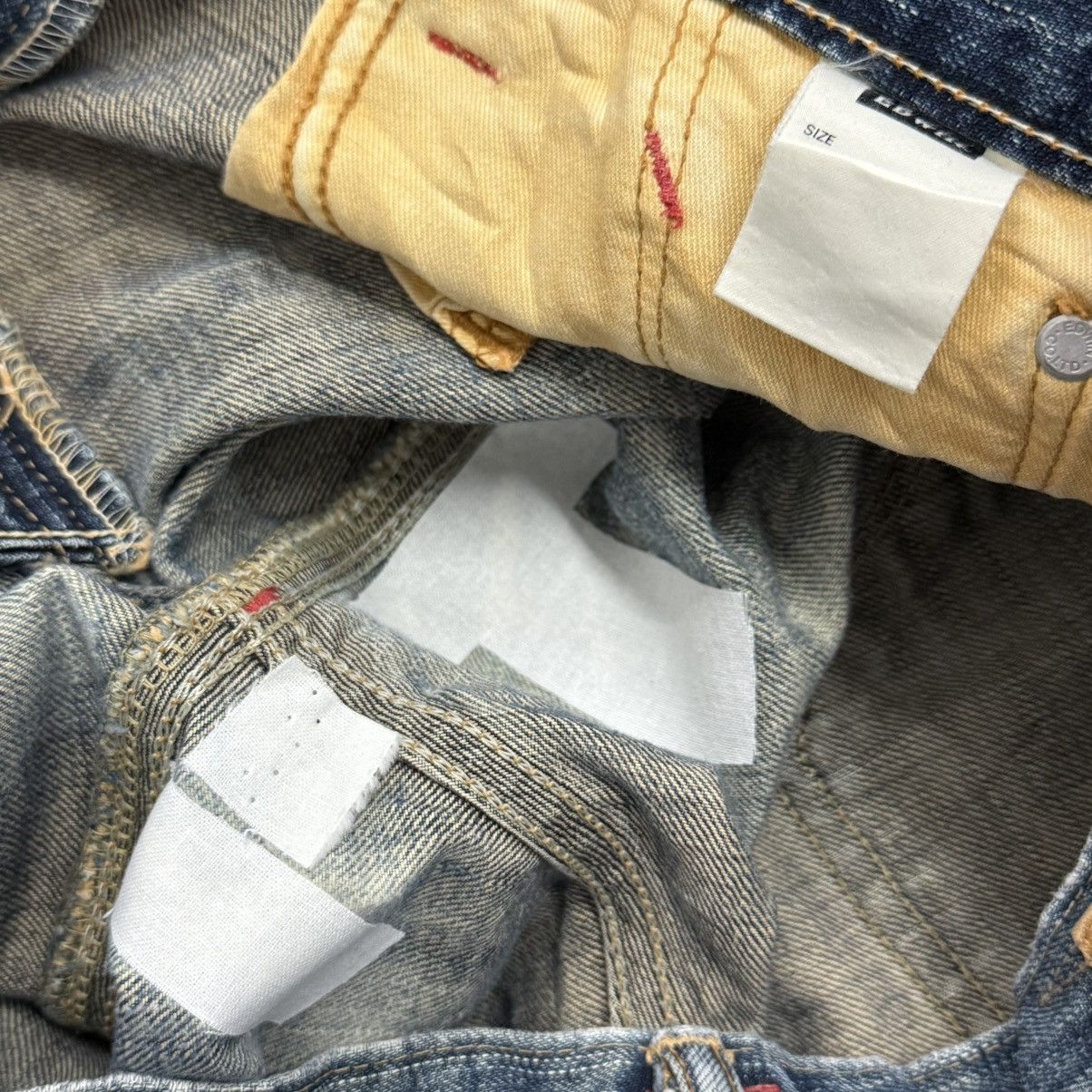 Edwin Miss Edwin 503 Rude Distressed Japanese Denim Pants Size 28" / US 6 / IT 42 - 19 Thumbnail