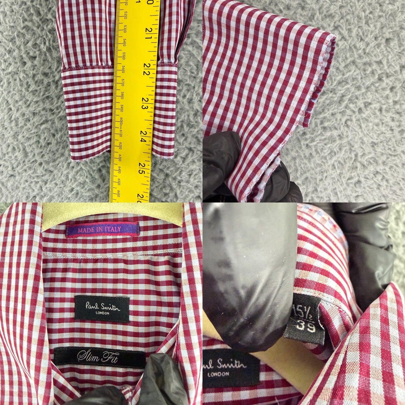 Paul Smith Paul Smith Button-Up Shirt Mens Large Red Check Print Made in Italy Slim Fit LS Red Check Print Shirt Mens L Slim Fit Paul Smith Size US L / EU 52-54 / 3 - 8 Thumbnail