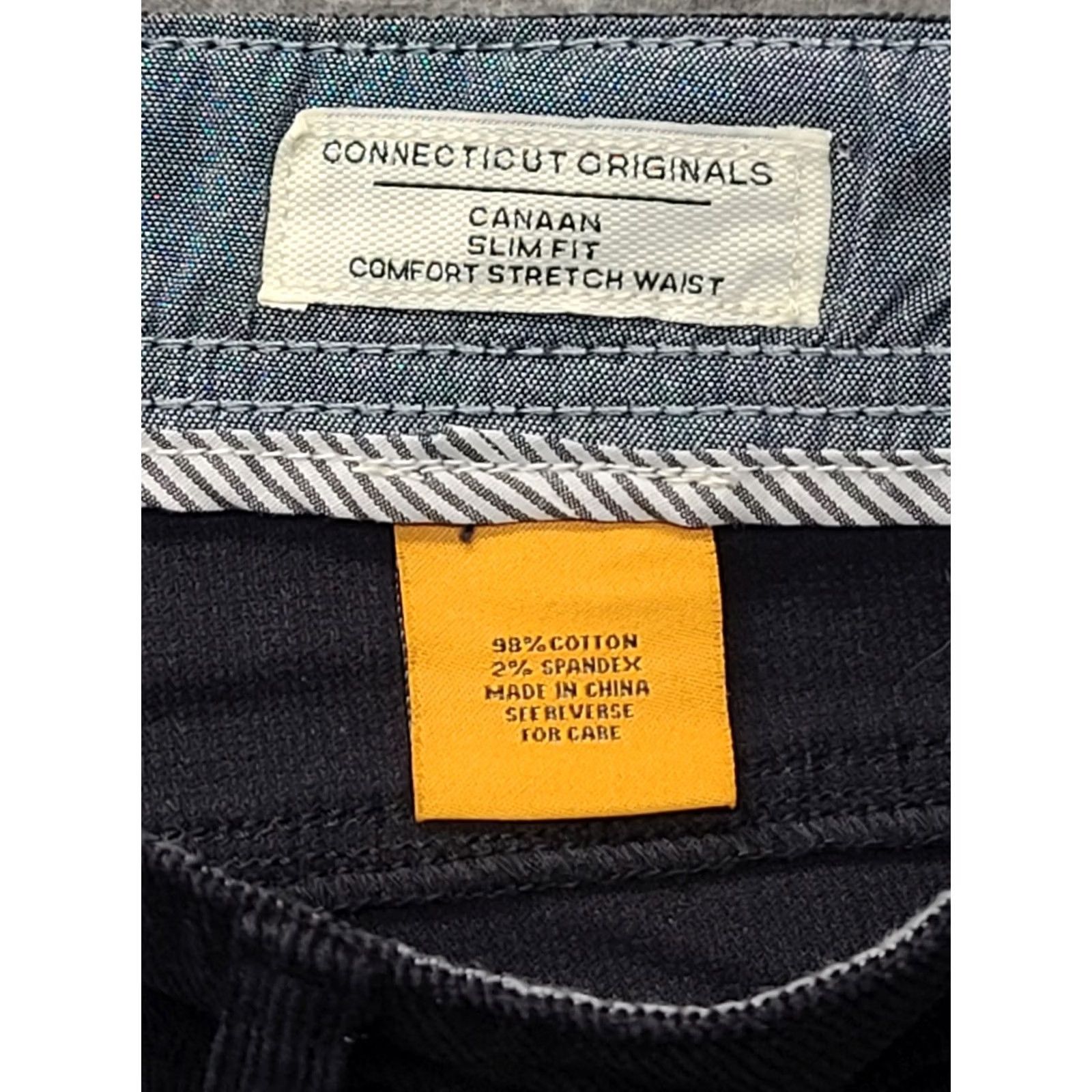 Vintage Tailor Vintage Canaan Slim Fit Pants Mens 36x30 Straight Leg Stretch Blue 5-Pocket Chino Trousers Holiday City Mens Size US 36 / EU 52 - 4 Thumbnail