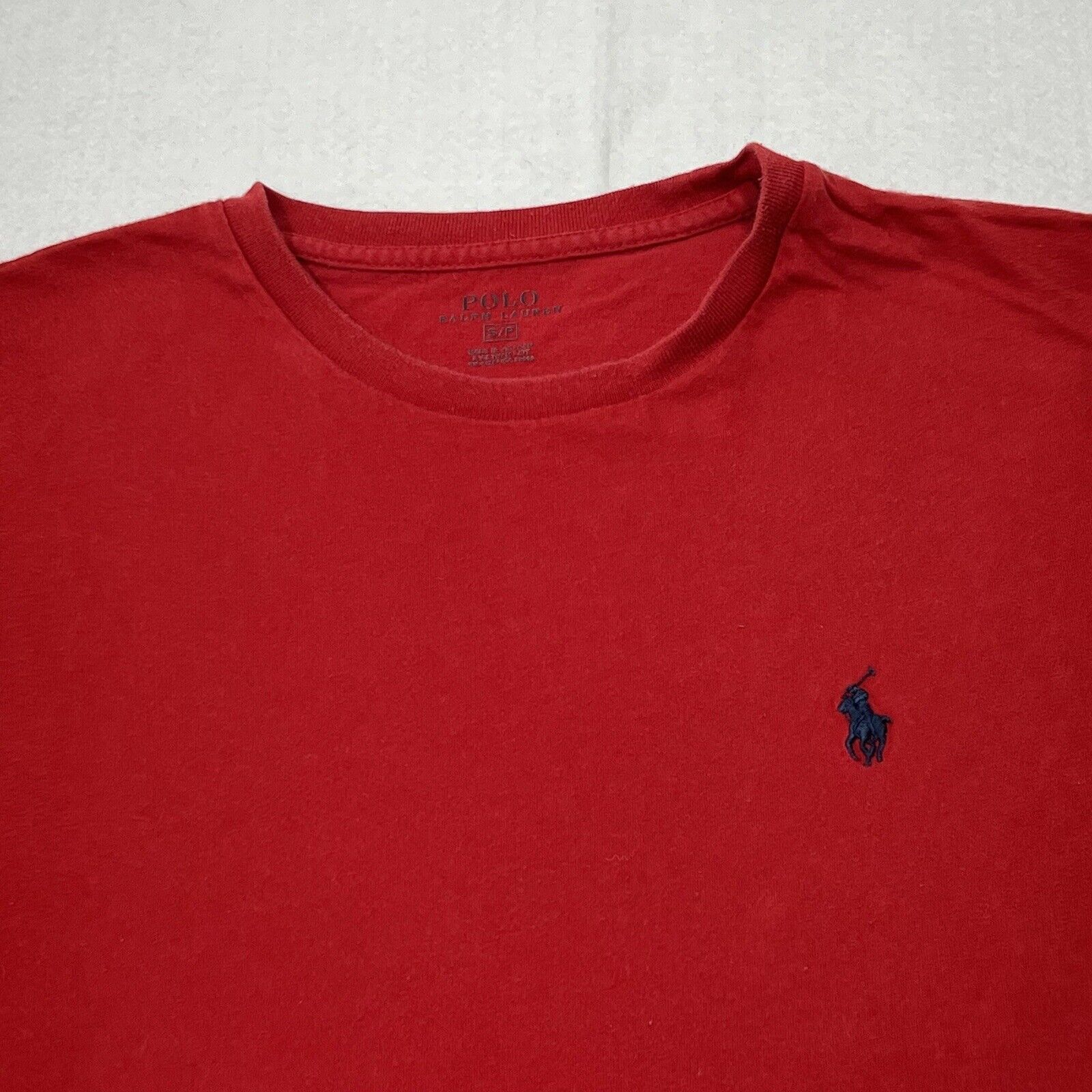 Polo Ralph Lauren Polo Ralph Lauren Small Red T Shirt Navy Blue Pony Logo Size US S / EU 44-46 / 1 - 2 Thumbnail