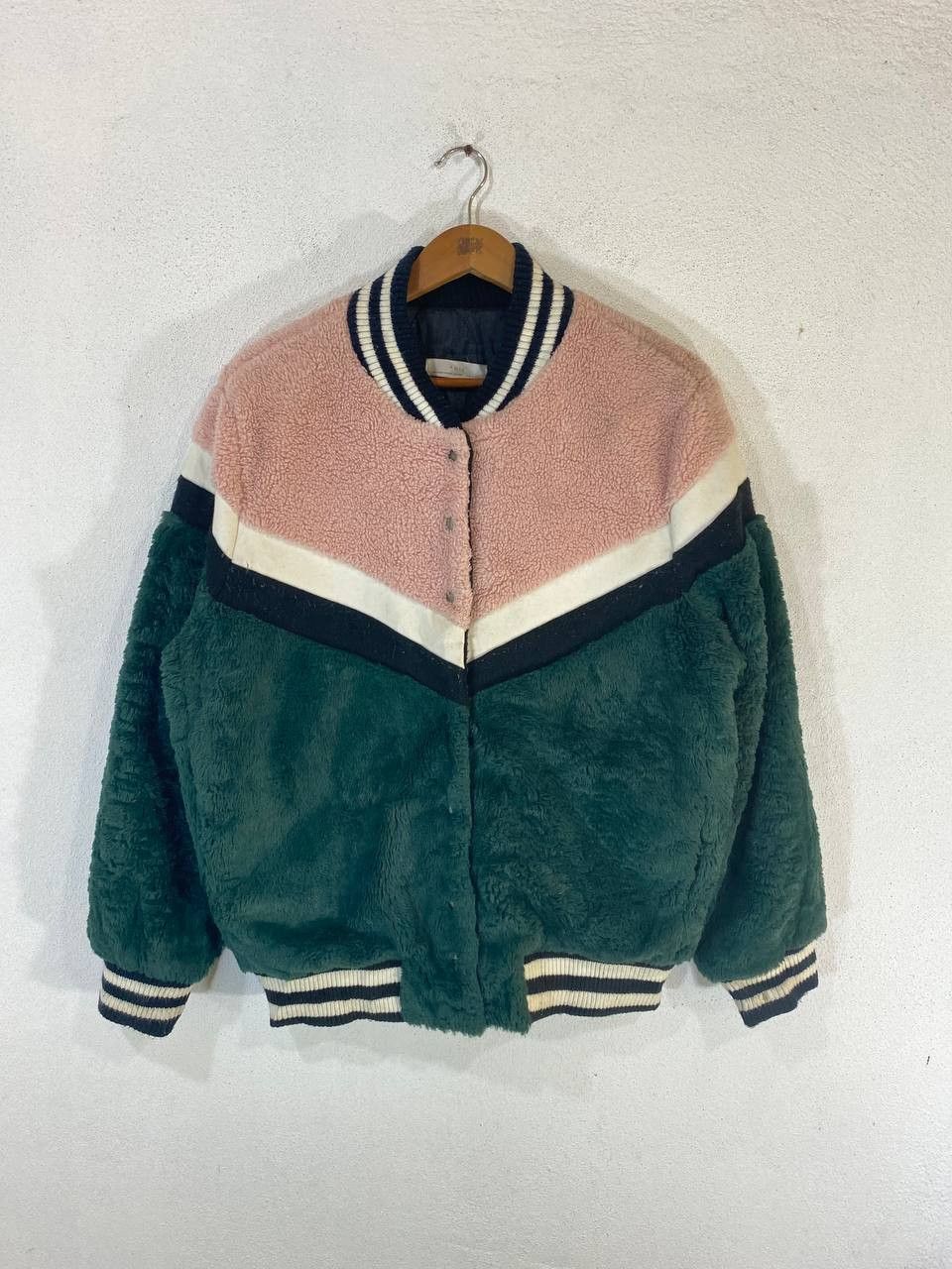 Japanese Brand japanese brands fleece varsity jacket very nice design Grailed