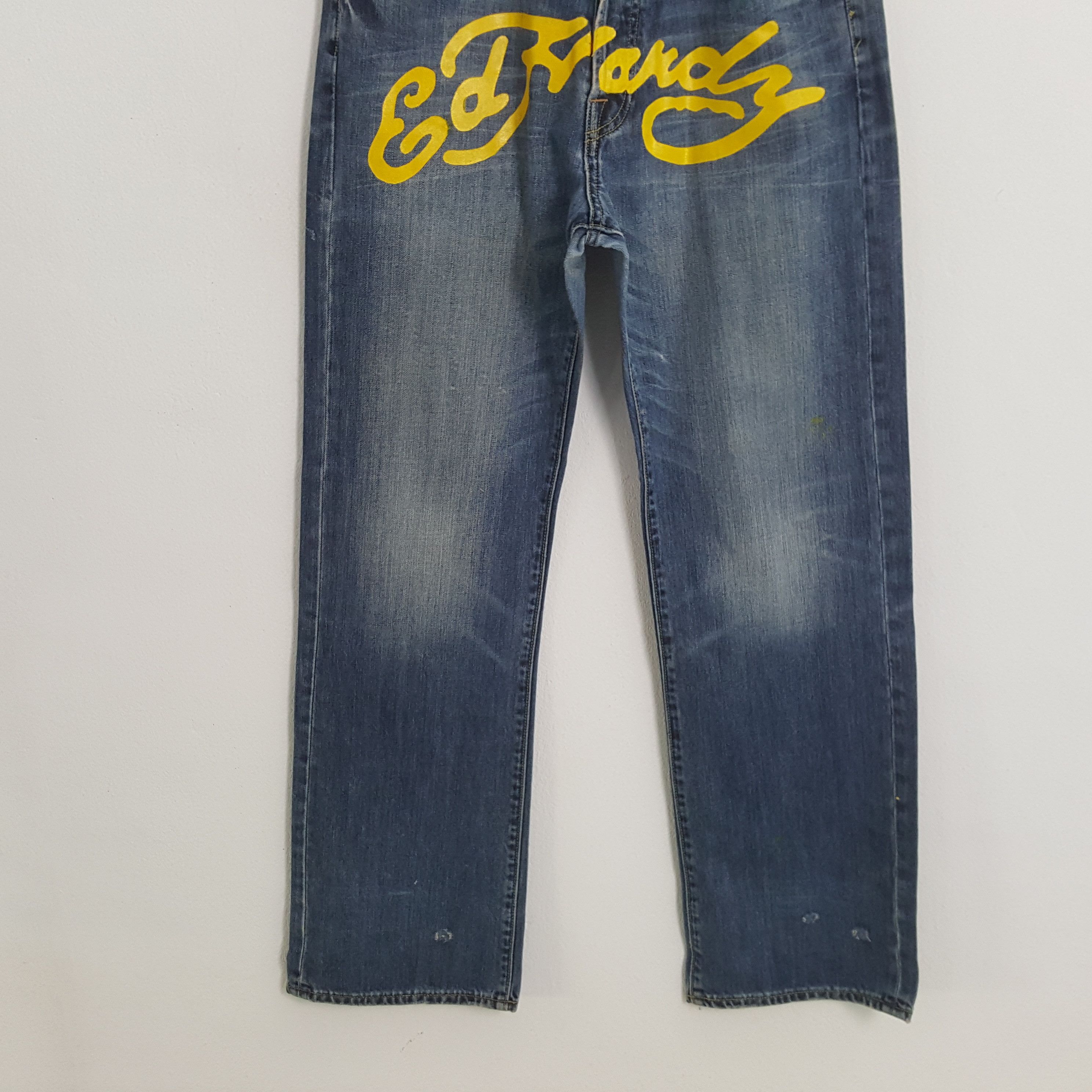 Christian Audigier × Ed Hardy × Vintage ED HARDY by CHRISTIAN AUDIGIER Fashion Style Custom Jeans Size US 33 - 3 Thumbnail