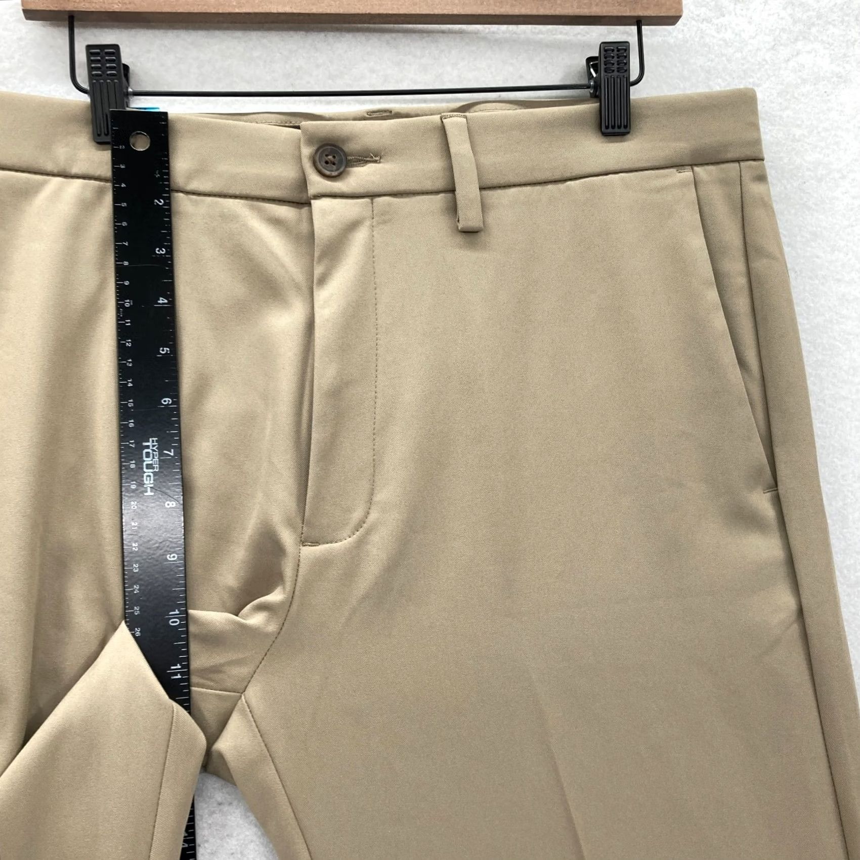 Haggar Haggar Cool 18 Pro Dress Pants Mens 36x34 Straight Fit Brown Stretch Waistband Size US 36 / EU 52 - 6 Thumbnail
