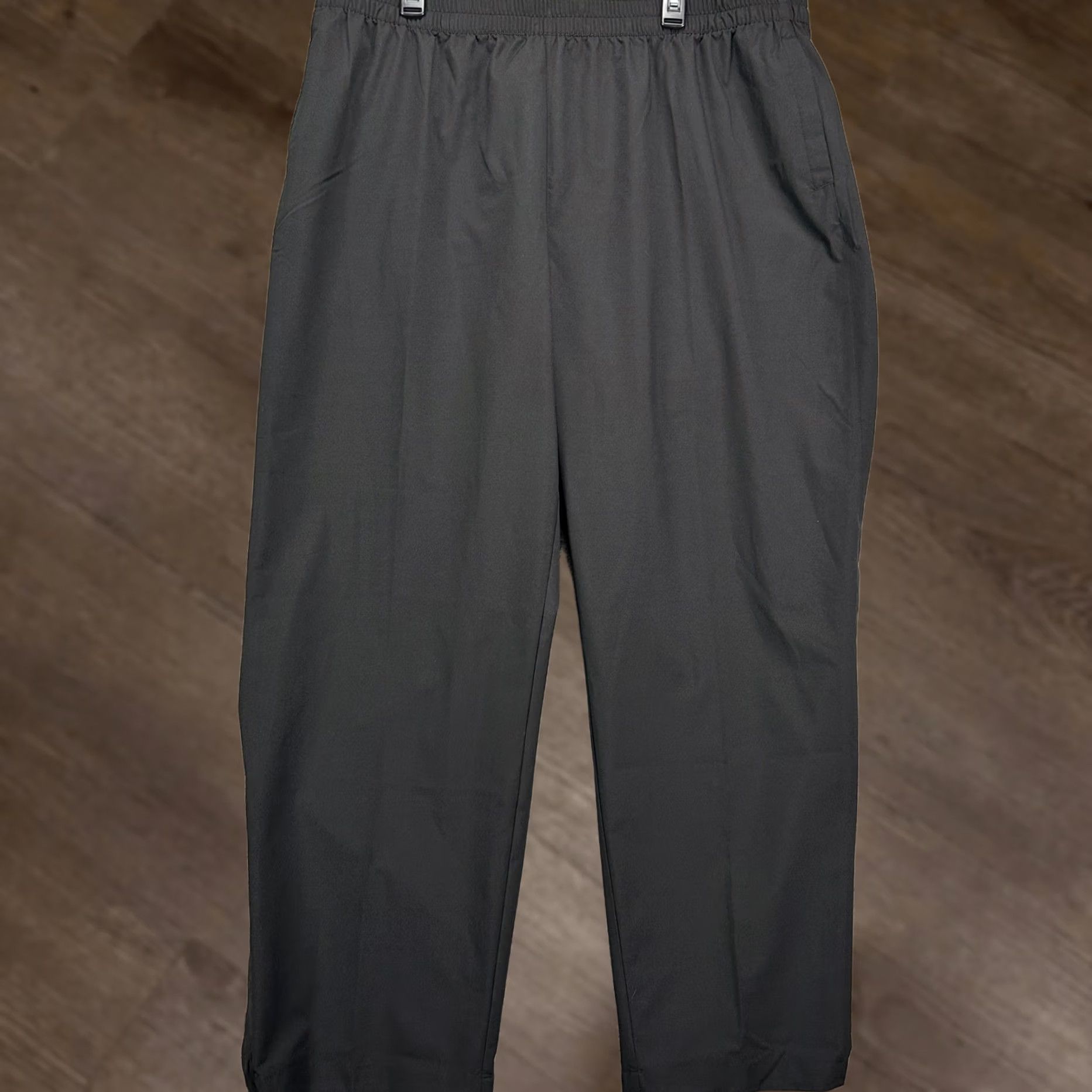Vintage Walter Hagen Men Pull On Rain Pants 2XL Black Rain Resistant Golf Outdoor Pocket Size US 39 - 1 Thumbnail