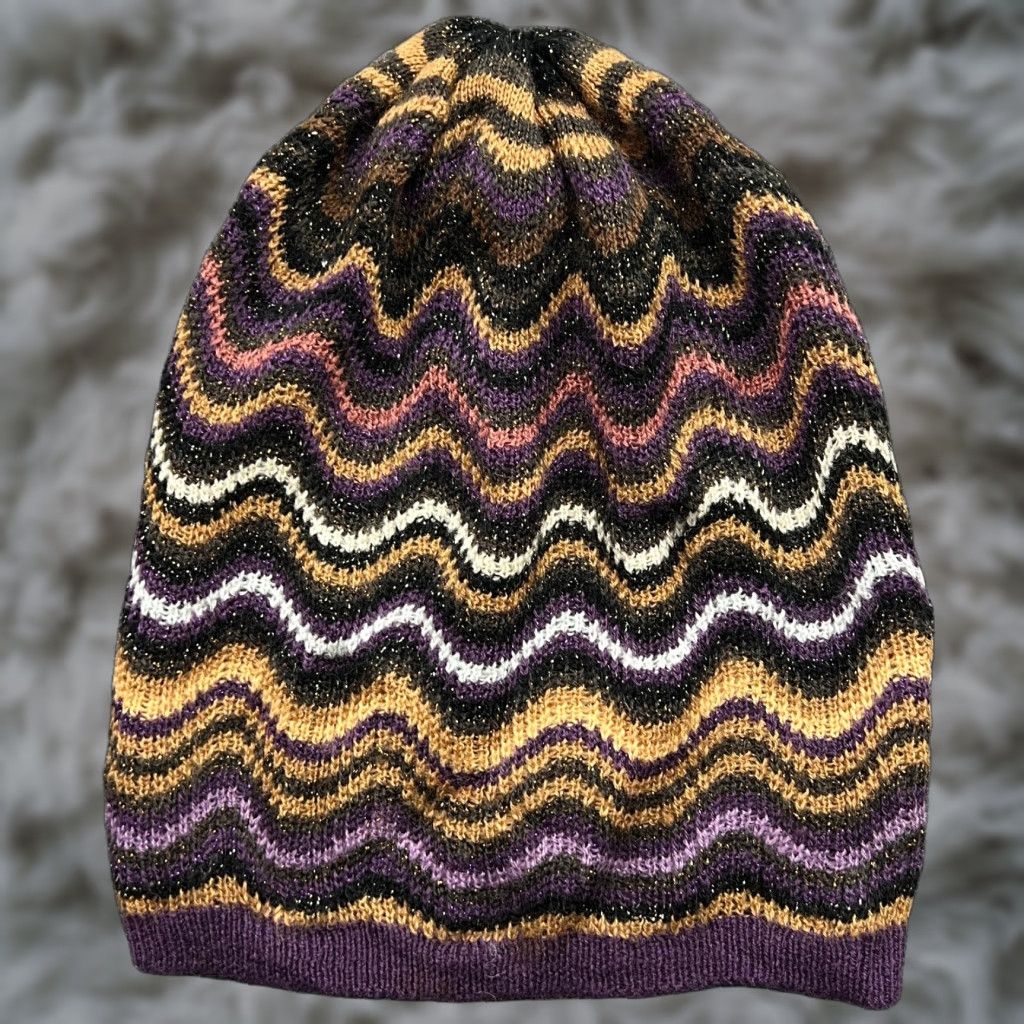 Missoni MISSONI x LINDEX Womens Beanie One Size Zig Zag Wool Blend Beanie Multicolor Wool Blend Mens? No. Size ONE SIZE - 1 Thumbnail