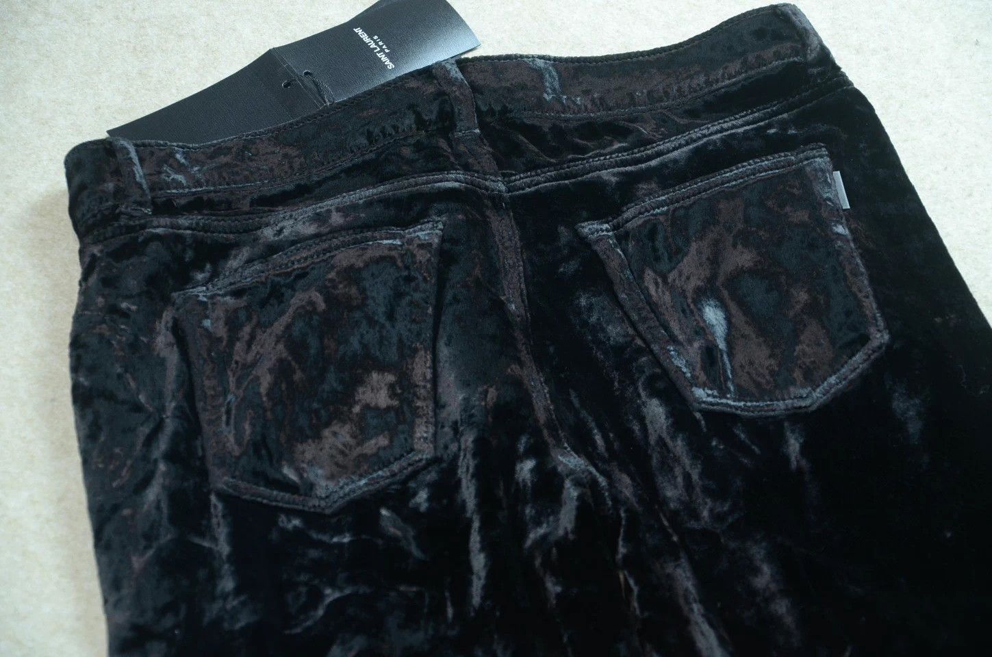 Saint Laurent Paris SLP Saint Laurent Black Runway Velvet Casual Pants Size US 31 - 3 Thumbnail