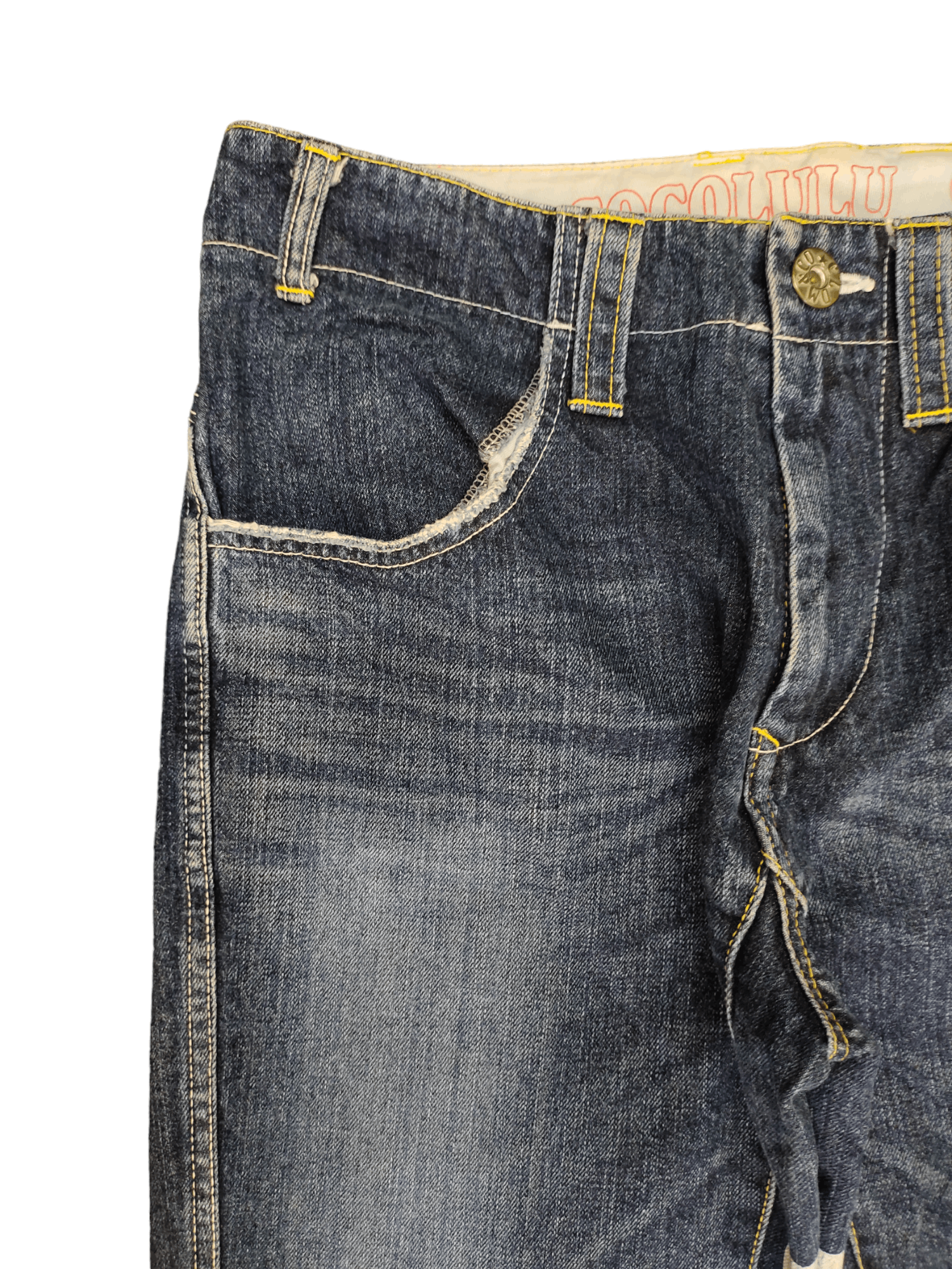 Comme des Garcons × Undercover Loose Jeans Cocolulu Spell Out Wide Leg Denim Y2k Jnco Size US 31 - 4 Thumbnail