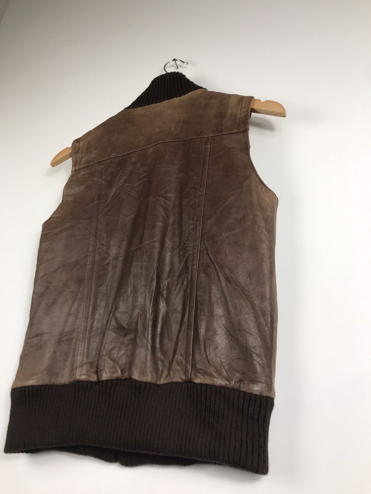Full Count & Co. × Japanese Brand × Leather ⚡️Vintage FullCount Zipper Leather Vest Size S / US 4 / IT 40 - 14 Thumbnail