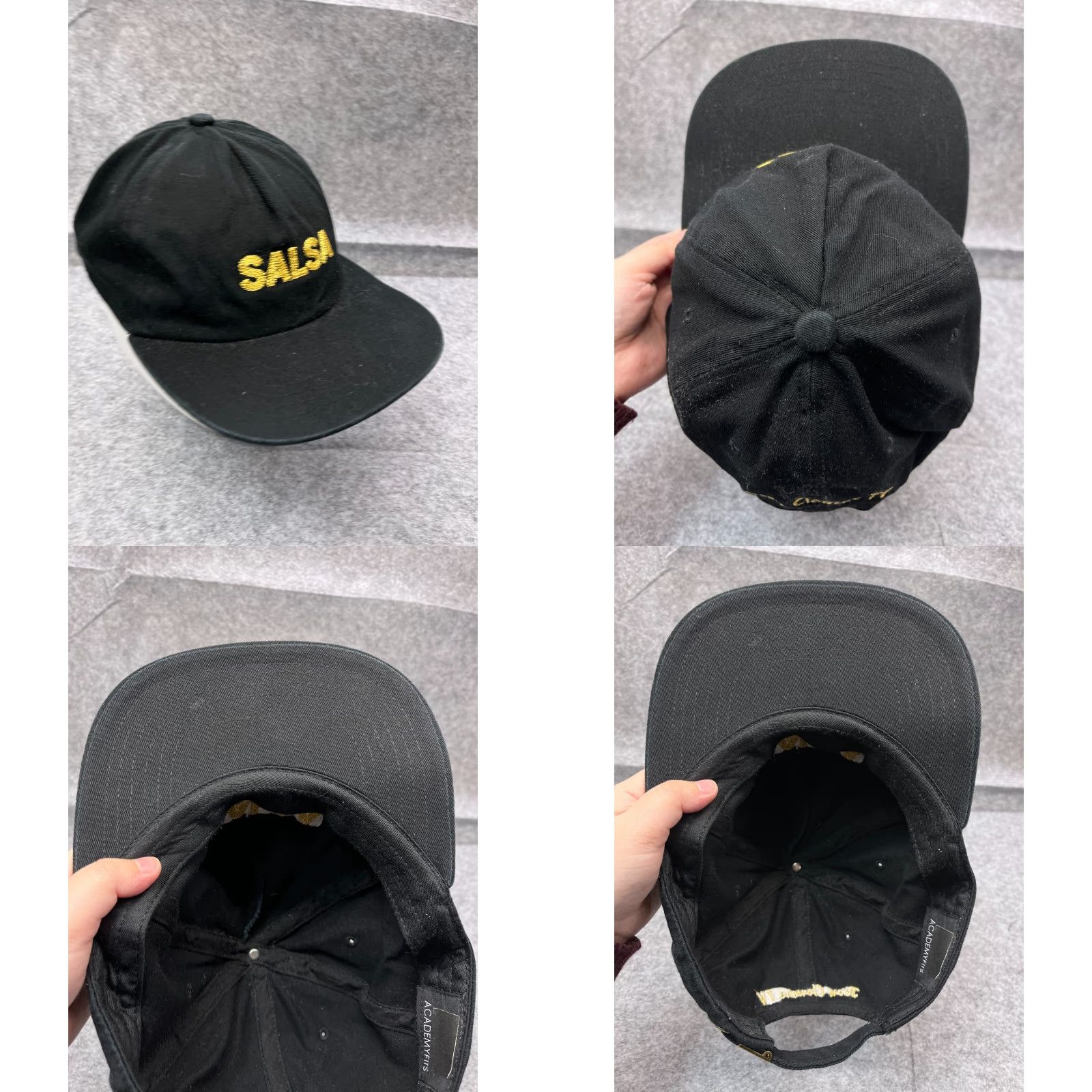 Vintage ACADMemyFits Hat Cap Strap Back Adult One Size Black Cotton – Baseball Cap, Unisex, Twill, Casual, Outdoor, Adjustable, Lightweight Size US 35 - 8 Thumbnail