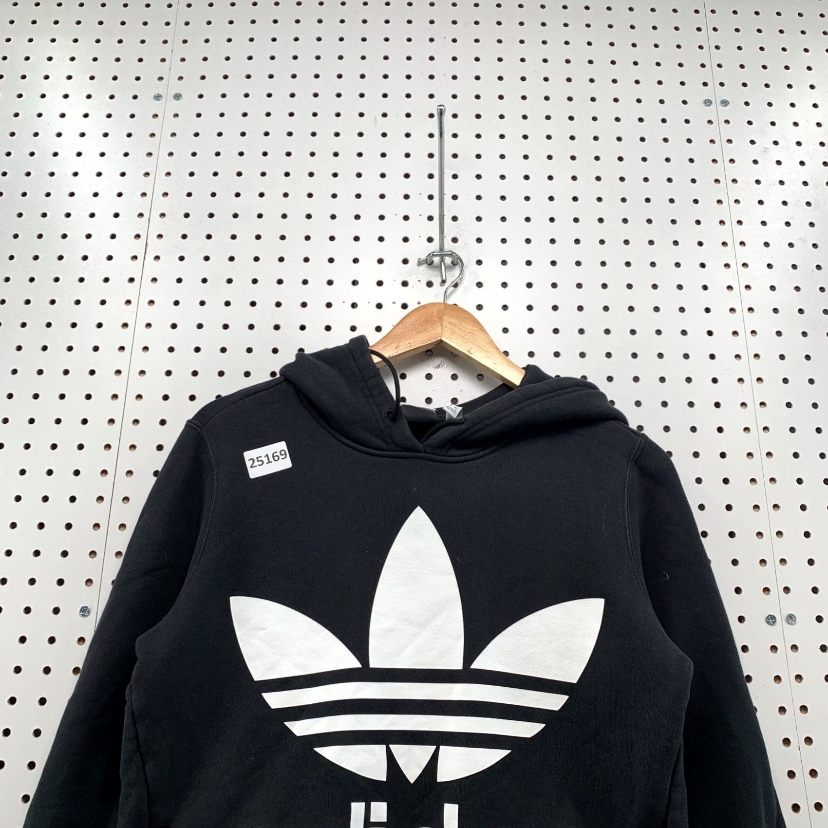 Adidas Adidas Originals Hooded Sweatshirt Black White Trefoil Logo Womens Small XS? Size S / US 4 / IT 40 - 2 Thumbnail