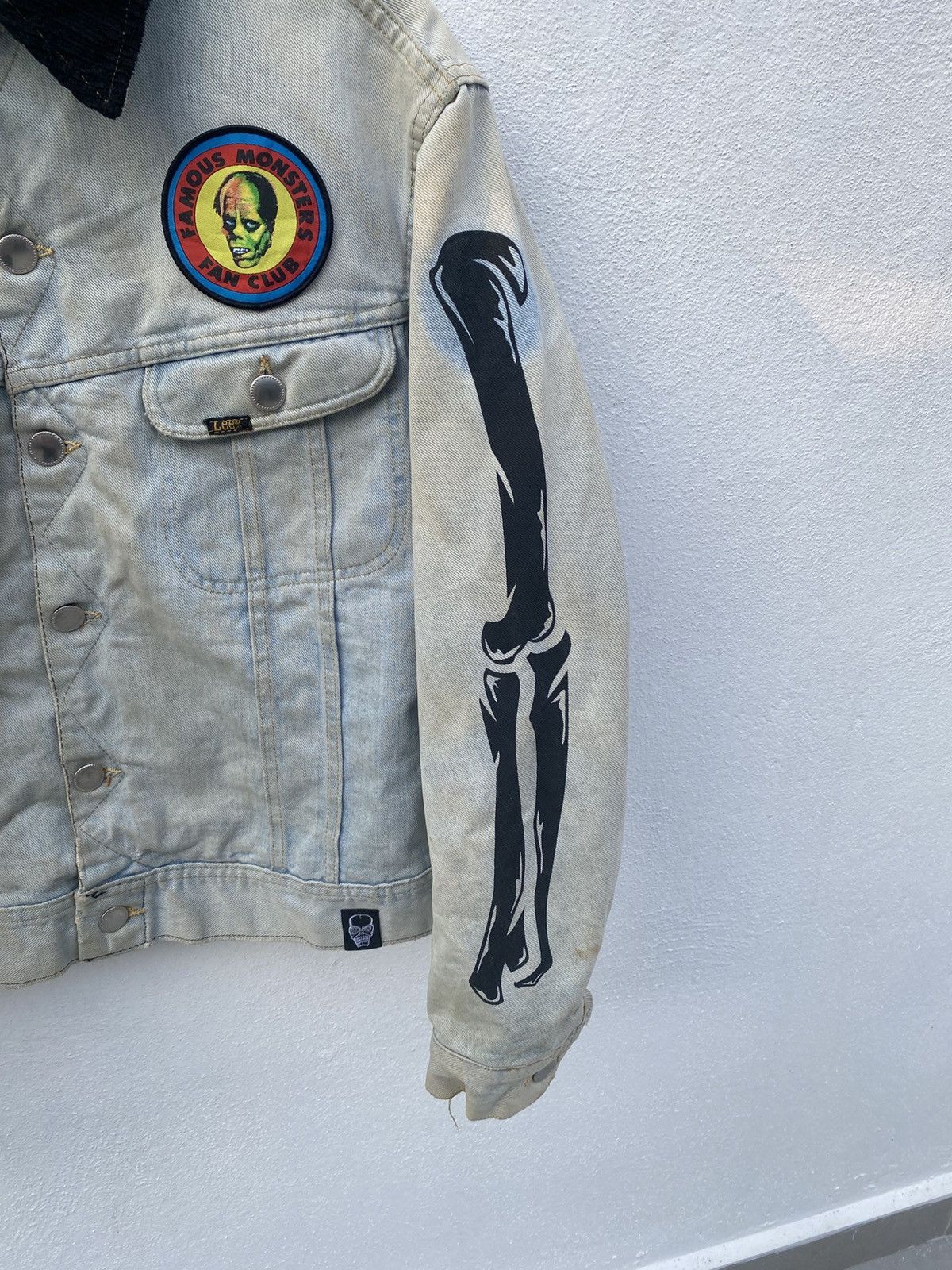 Japanese Brand Creature From The Living Denim Skeleton Jacket Size US L / EU 52-54 / 3 - 4 Thumbnail