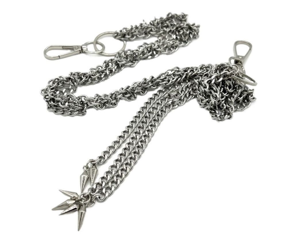 Jewelry Retro punk rock twisted chain fringe pocket chain keychain Size ONE SIZE - 3 Thumbnail