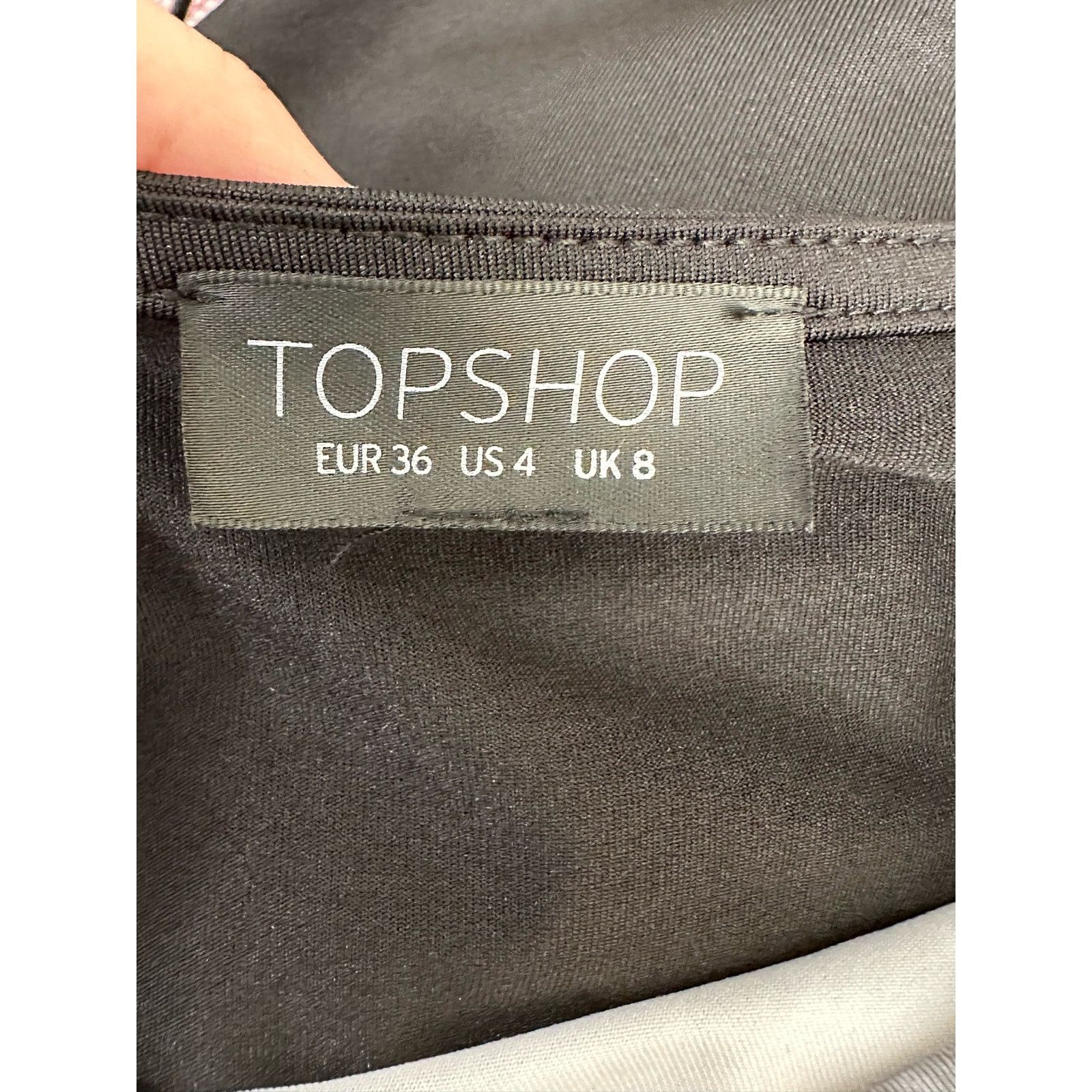 Topshop Topshop black front print long sleeves mini dress size 4 Size M / US 6-8 / IT 42-44 - 3 Thumbnail