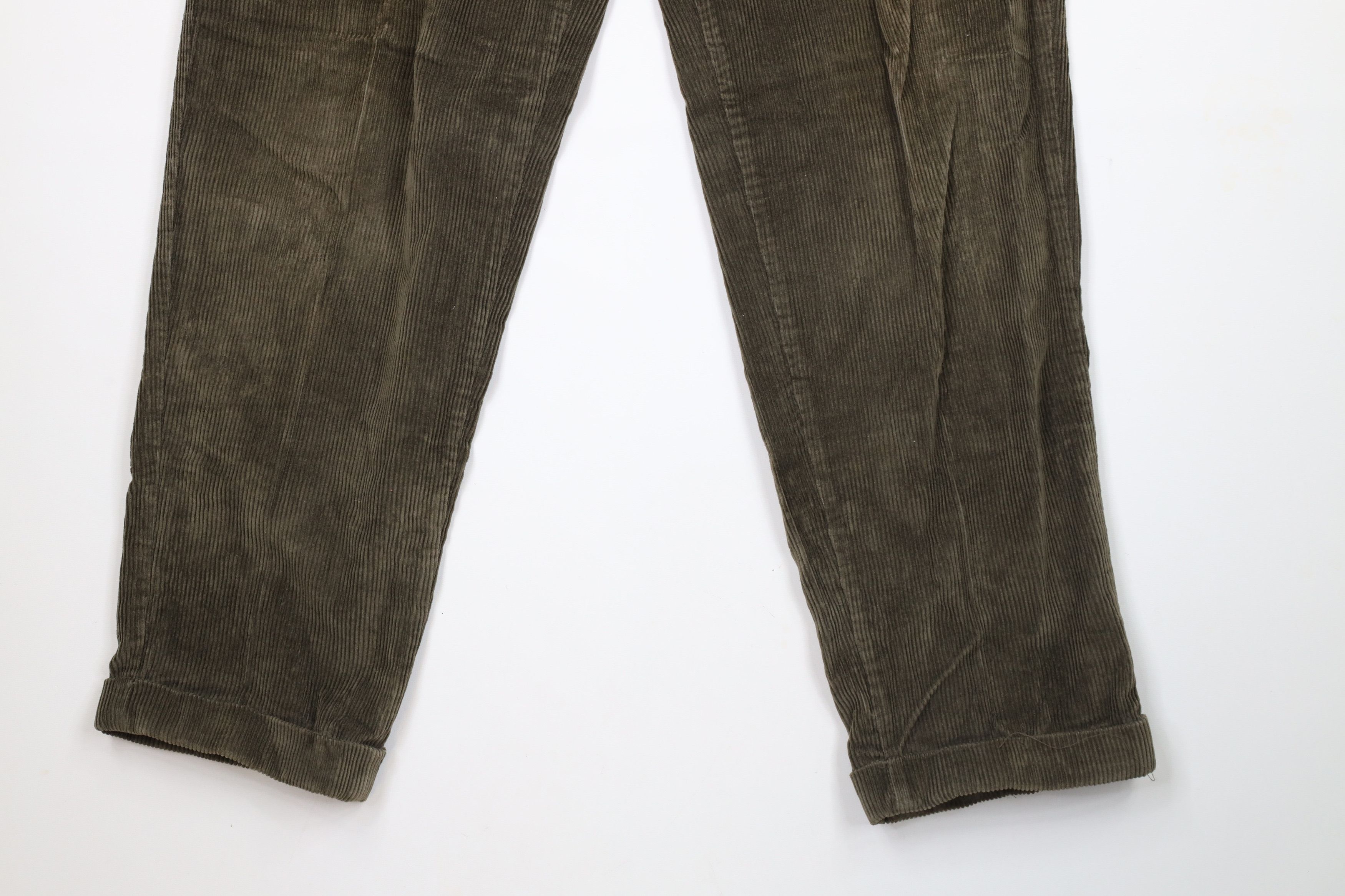 Vintage Vintage 90s Streetwear Pleated Cuffed Corduroy Chino Pants Size US 30 / EU 46 - 4 Thumbnail