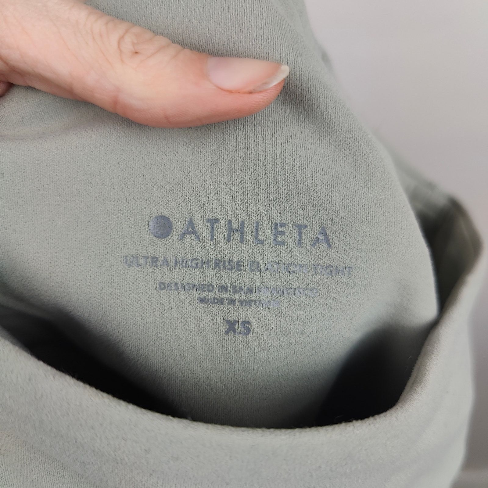 Athleta Athleta Ultra High Rise Elation Tights Womens XS Taupe Gray Size 26" / US 2 / IT 38 - 6 Thumbnail
