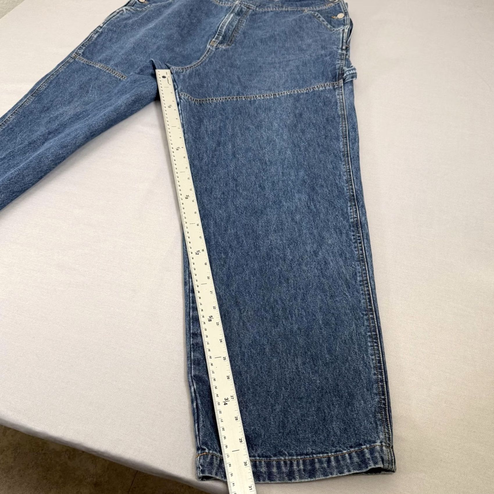 Calvin Klein VINTAGE Calvin Klein Jeans Overalls Mens XL Blue Denim Bib Carpenter Pants 90s Size US 36 / EU 52 - 5 Thumbnail