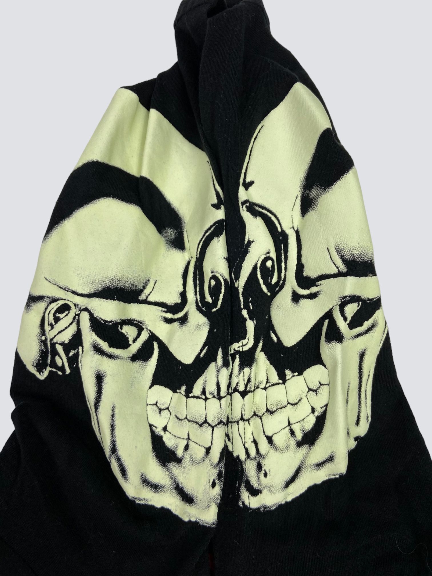 Vintage NEON SKELETON BONES DEATH REAPER Y2K HOODIE - LOT № 1010 Size US S / EU 44-46 / 1 - 4 Thumbnail