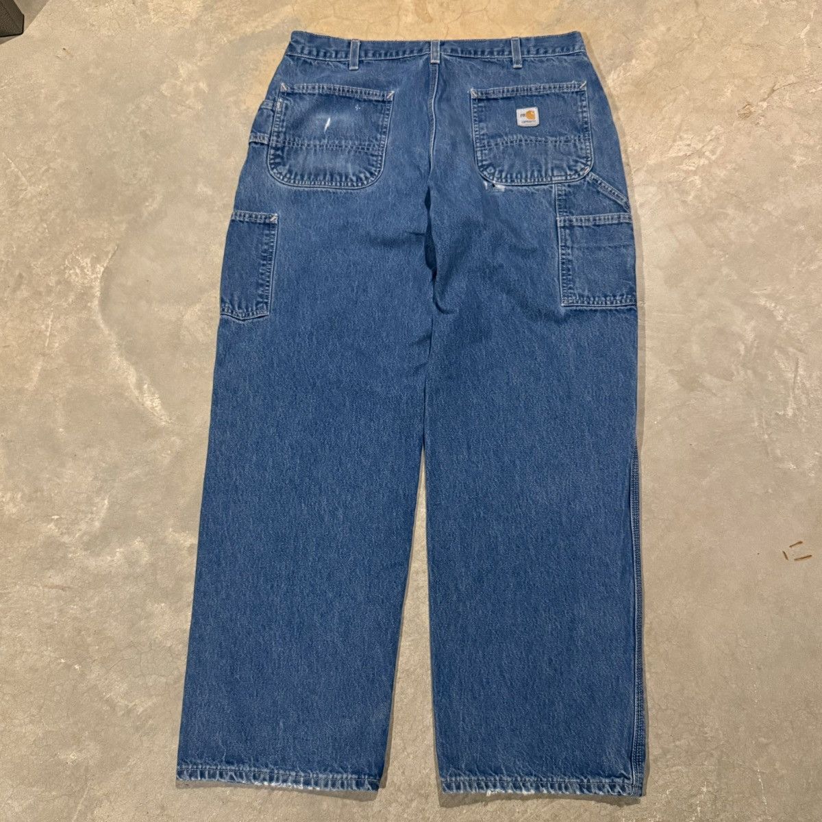 Carhartt 2000s Carhartt Faded Baggy Carpenter Jeans ERD Grunge Y2K Size US 35 - 2 Thumbnail