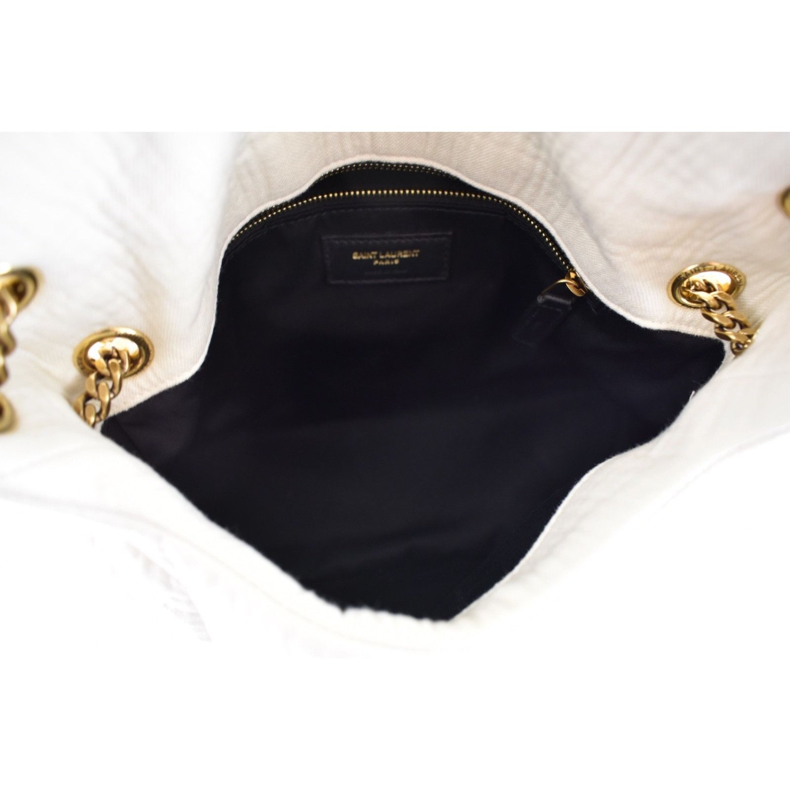 Yves Saint Laurent Saint Laurent YSL Cotton Twill White Shoulder Crossbody Bag Size ONE SIZE - 20 Thumbnail