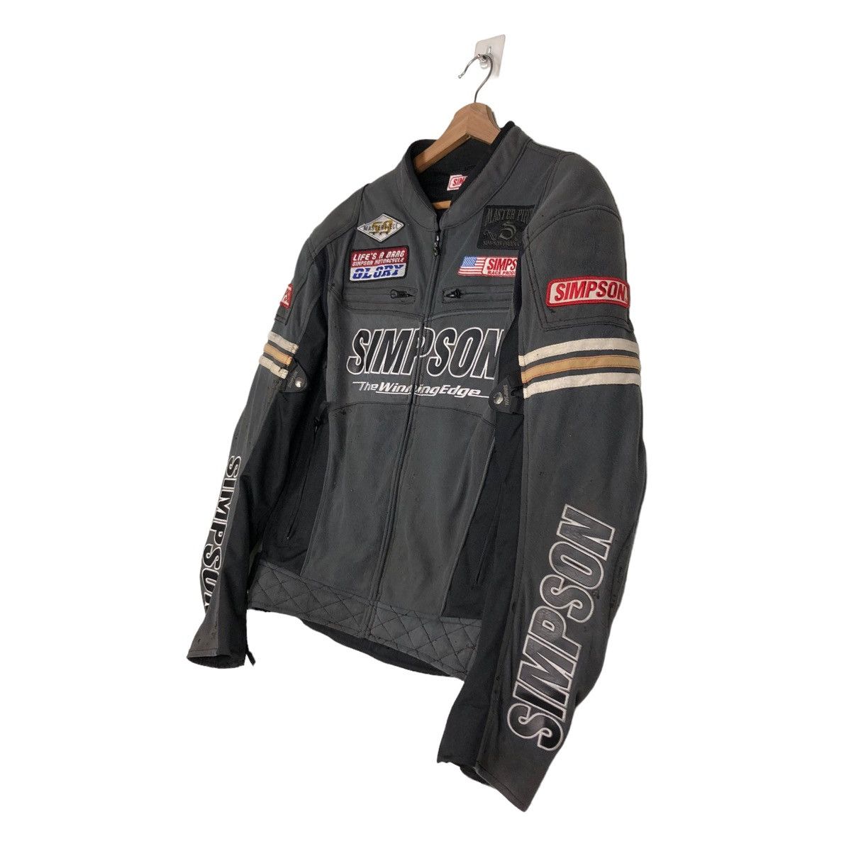 Hein Gericke 🔥VINTAGE DRAG RACING BIKER MOTORCROSS SIMPSON BIG LOGO Size US L / EU 52-54 / 3 - 2 Thumbnail