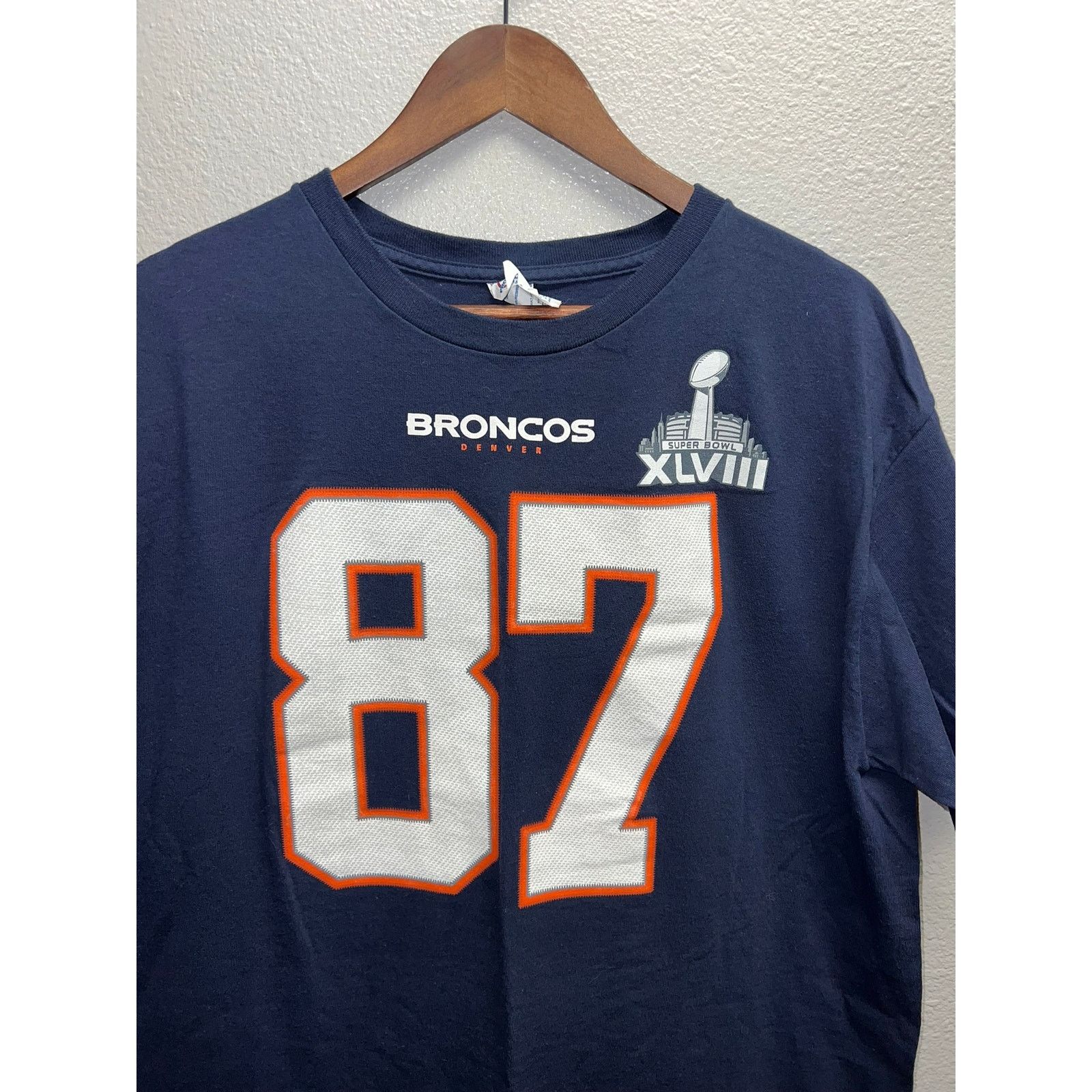 Delta Denver Broncos Super Bowl Shirt Eric Decker #87 Tee NFL XL Size US XL / EU 56 / 4 - 4 Thumbnail