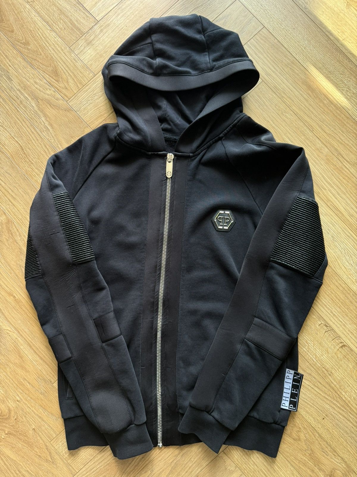 Designer × Philipp Plein Philipp Plein biker zip hoodie