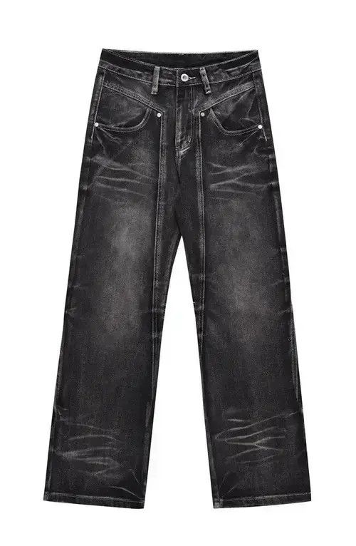 VIBE Y2K Black Baggy Flare Jeans Size US 32 / EU 48 - 3 Thumbnail