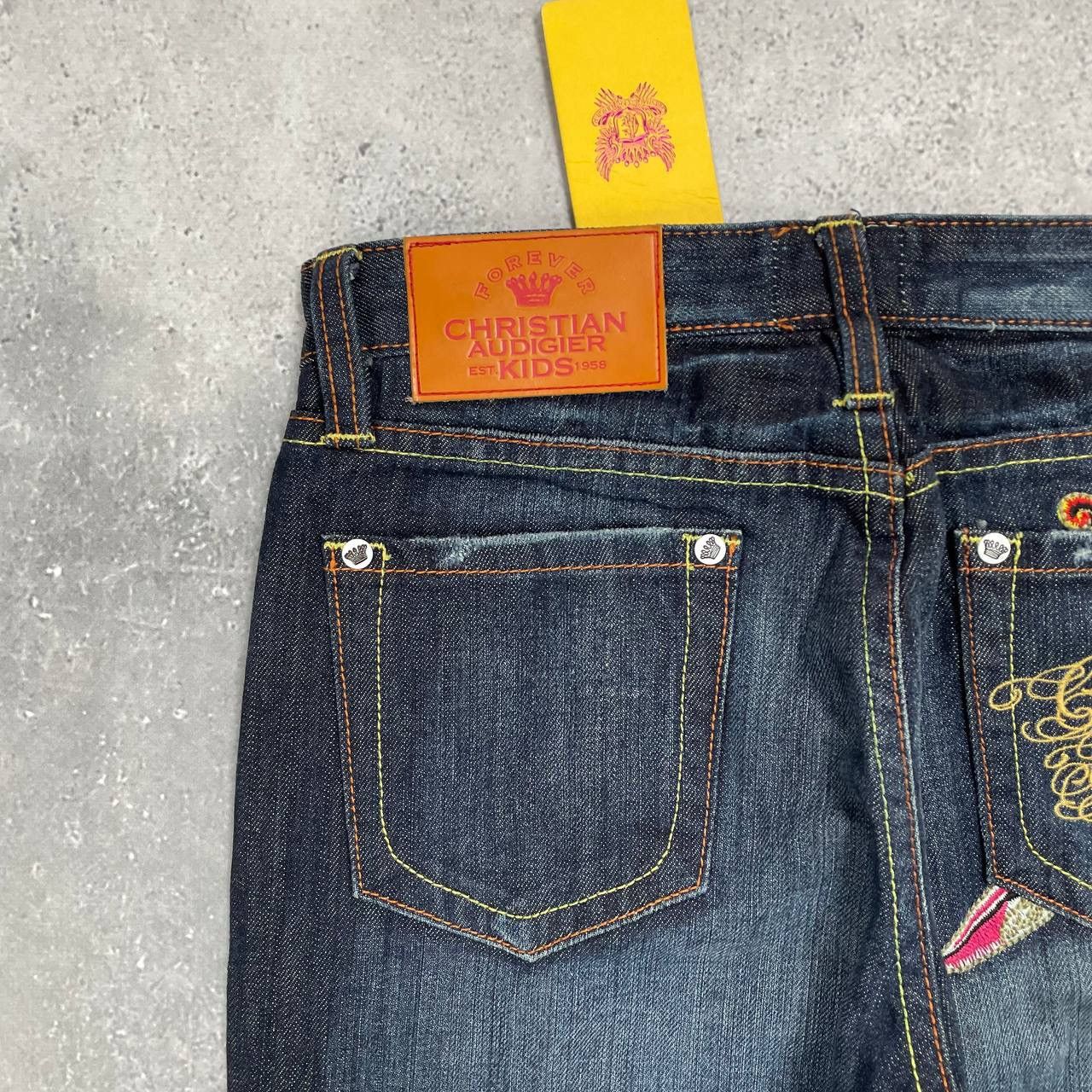Christian Audigier × Ed Hardy Christian Audigier Kids Forever Dagger Jeans Blue Size 14/16 Size 27" / US 4 / IT 40 - 21 Thumbnail