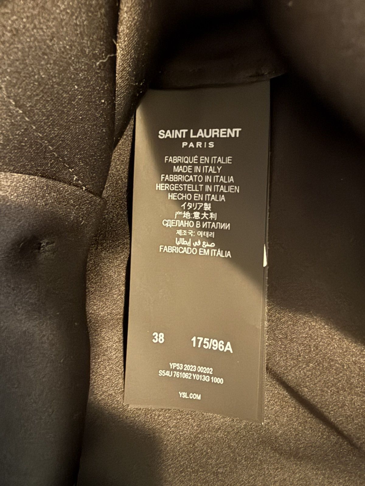 Saint Laurent Paris FW23 Saint Laurent Silk Lavalliere-Neck Shirt Noir Size US S / EU 44-46 / 1 - 12 Thumbnail