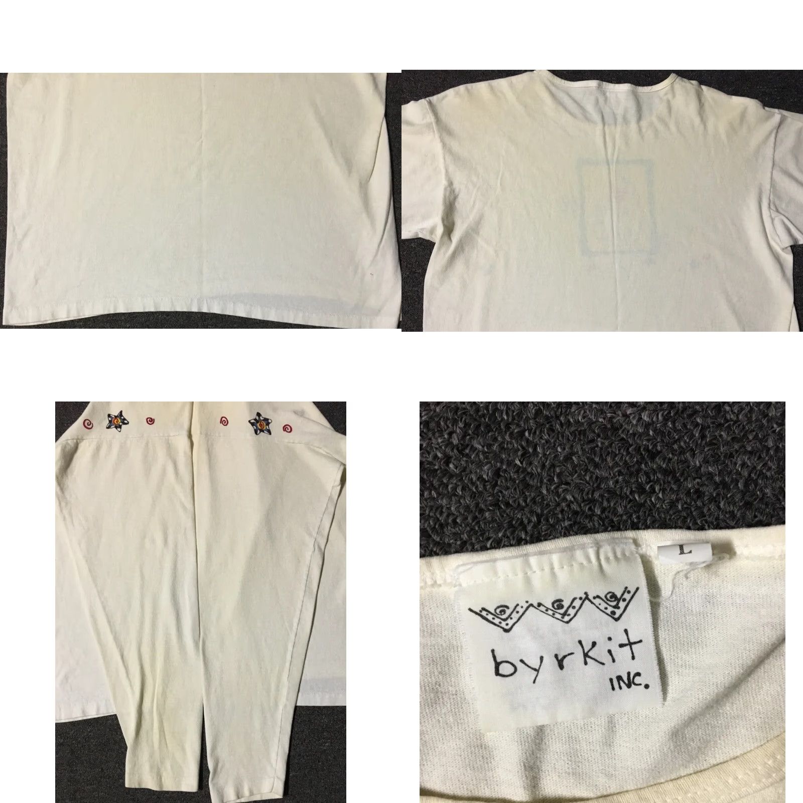 Vintage Vtg 90s Byrkit Abstract Dog Faded Shirt M USA Single Stitch Long Sleeve T-Shirt Men White Austin 80s Nature Animal Grunge Sports Beach Hawaii USA Size US M / EU 48-50 / 2 - 8 Thumbnail