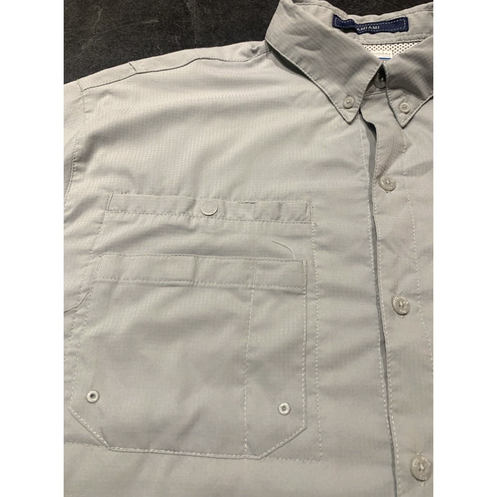 Vintage Columbia Tamiami Omni Shade Men’s Short Sleeve Shirt L Gray Size US L / EU 52-54 / 3 - 4 Thumbnail