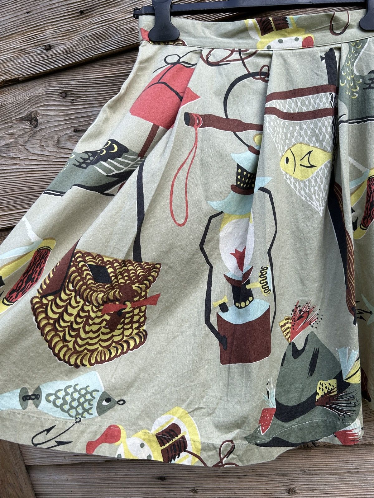 Ne-Net Ne-Net By Issey Miyake Cute Art AOP Midi Skirt Size 1 Size 24" / US 00 / IT 34 - 7 Thumbnail
