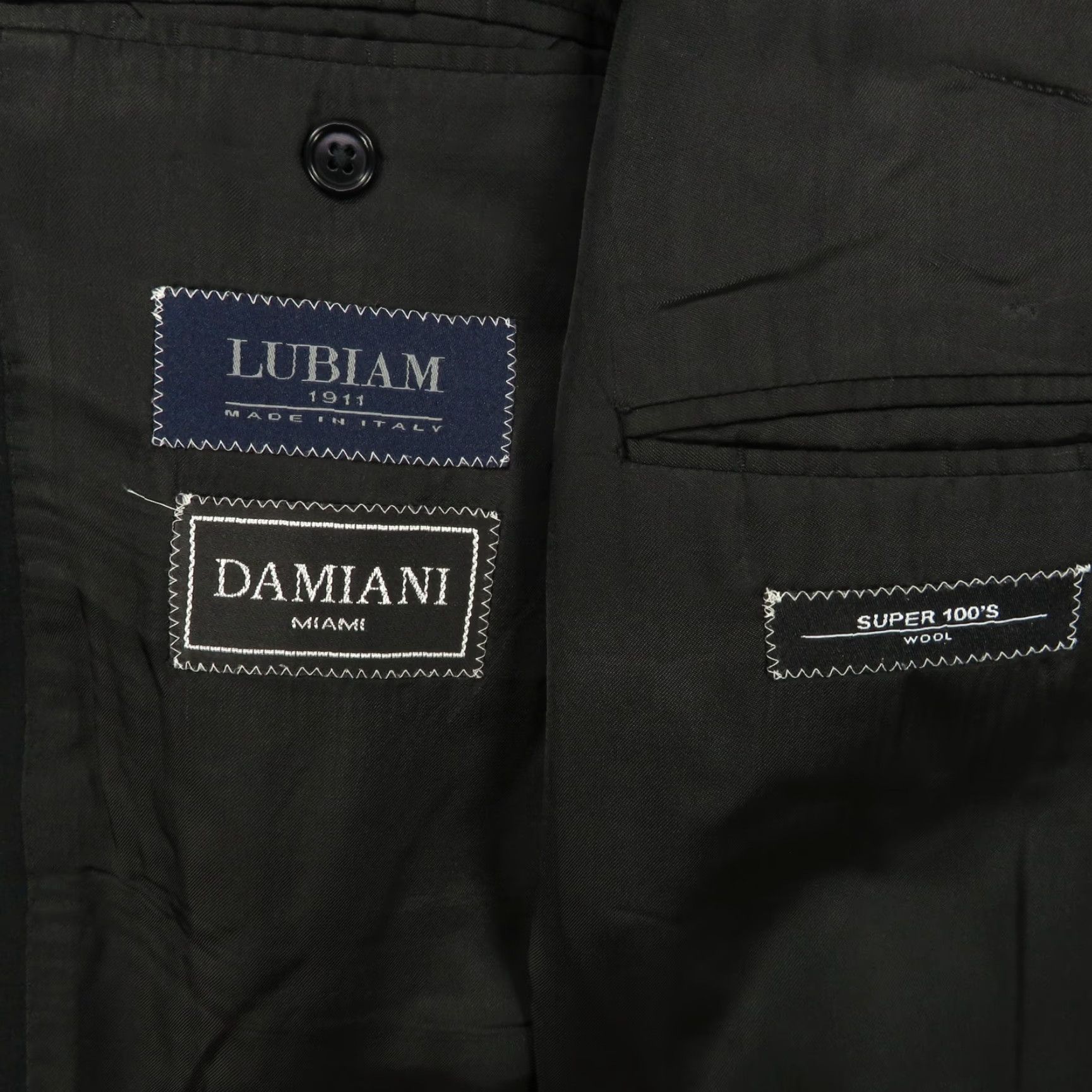 Lubiam Lubiam Blazer 1911 46L Super 100s Virgin Wool Formal Dinner Jacket Tuxedo Coat Size 46R - 3 Thumbnail