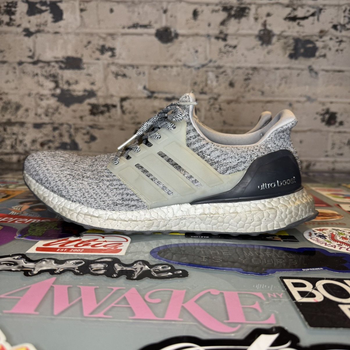 Adidas Ultra Boost 3.0 Silver Pack Sz 9.5 Used No Box