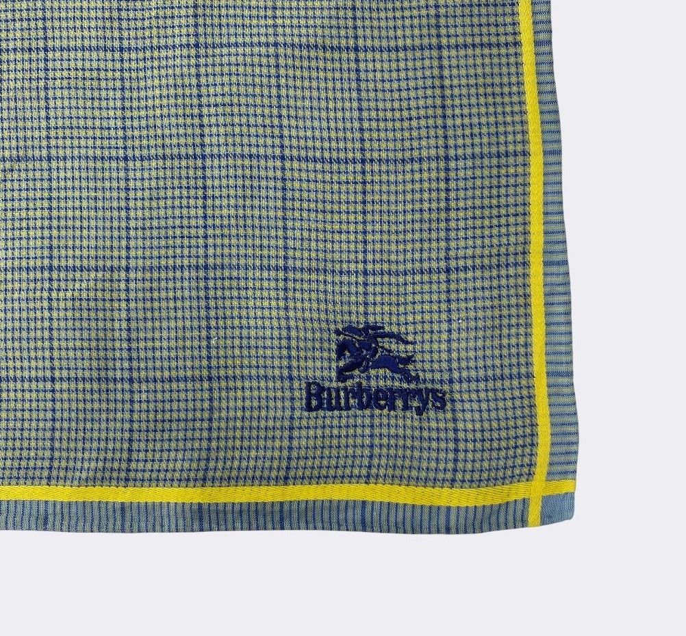 Burberry Vintage Burberrys Micro Plaid Cotton Handkerchief Scarf Size ONE SIZE - 3 Thumbnail