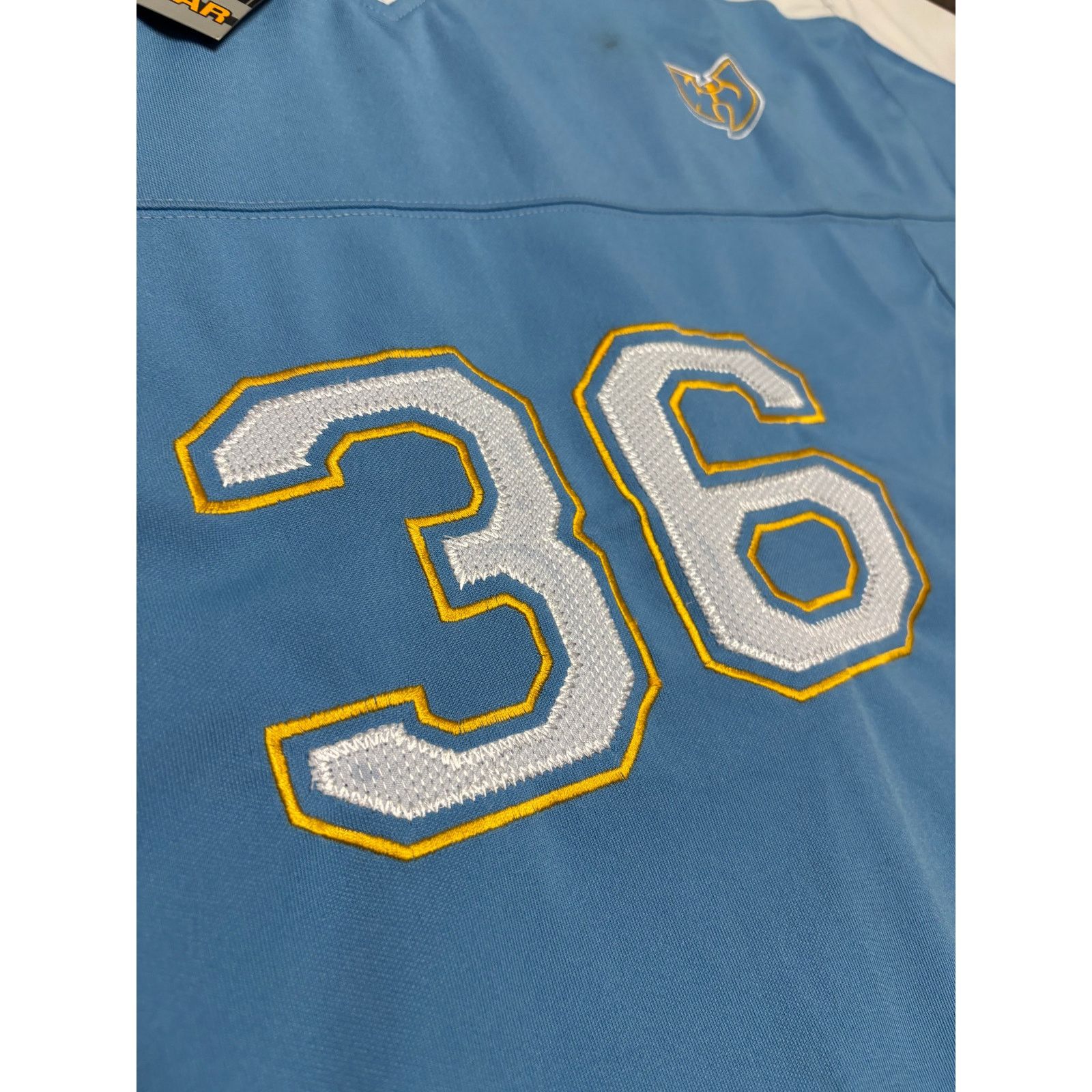 Vintage × Wu-Tang Clan Vintage Wu Wear Football Jersey #36 Chambers Sz XL Blue Size US XL / EU 56 / 4 - 2 Thumbnail