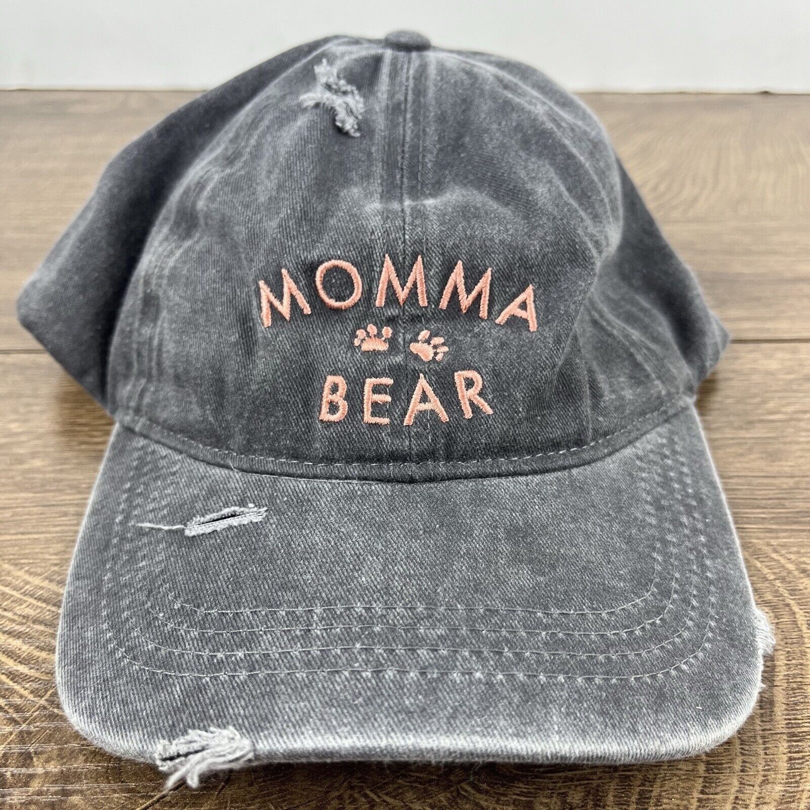 Other Momma Bear Hat Momma Bear Hat Gray Adjustable Hat Gray Adult Size ONE SIZE - 2 Thumbnail