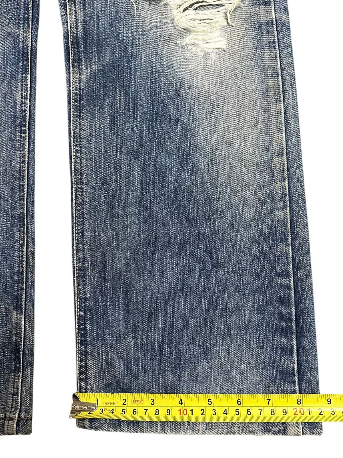 Edwin Edwin XV Exclusive Vintage Blue Faded Wash Distressed Jeans Size US 35 - 17 Thumbnail
