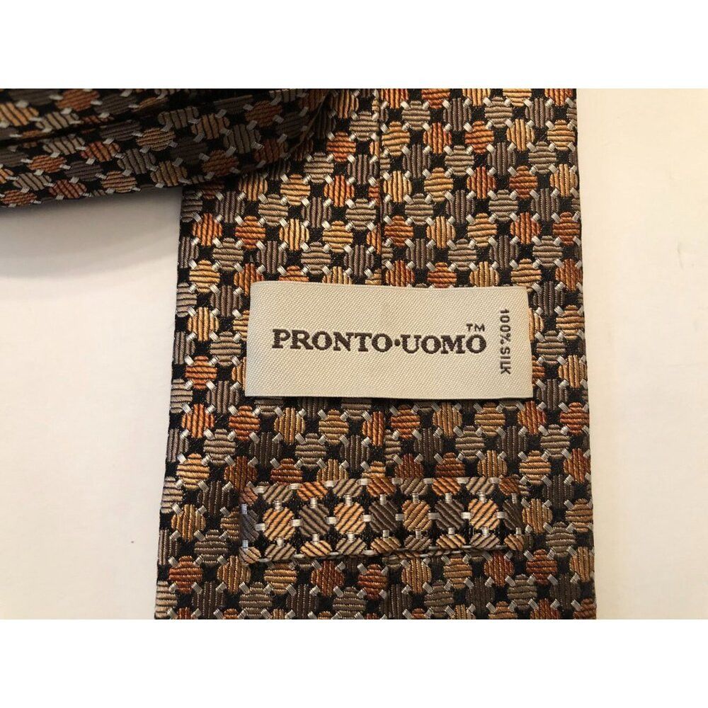 Pronto Uomo pronto uomo men's new silk tie 3 3/4" X 60" Size ONE SIZE - 2 Thumbnail