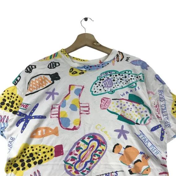 Other Vtg 90’ KEN DONE AUSTRALIA Art AOP Tee Shirt Drawing Beach Size M / US 6-8 / IT 42-44 - 5 Thumbnail