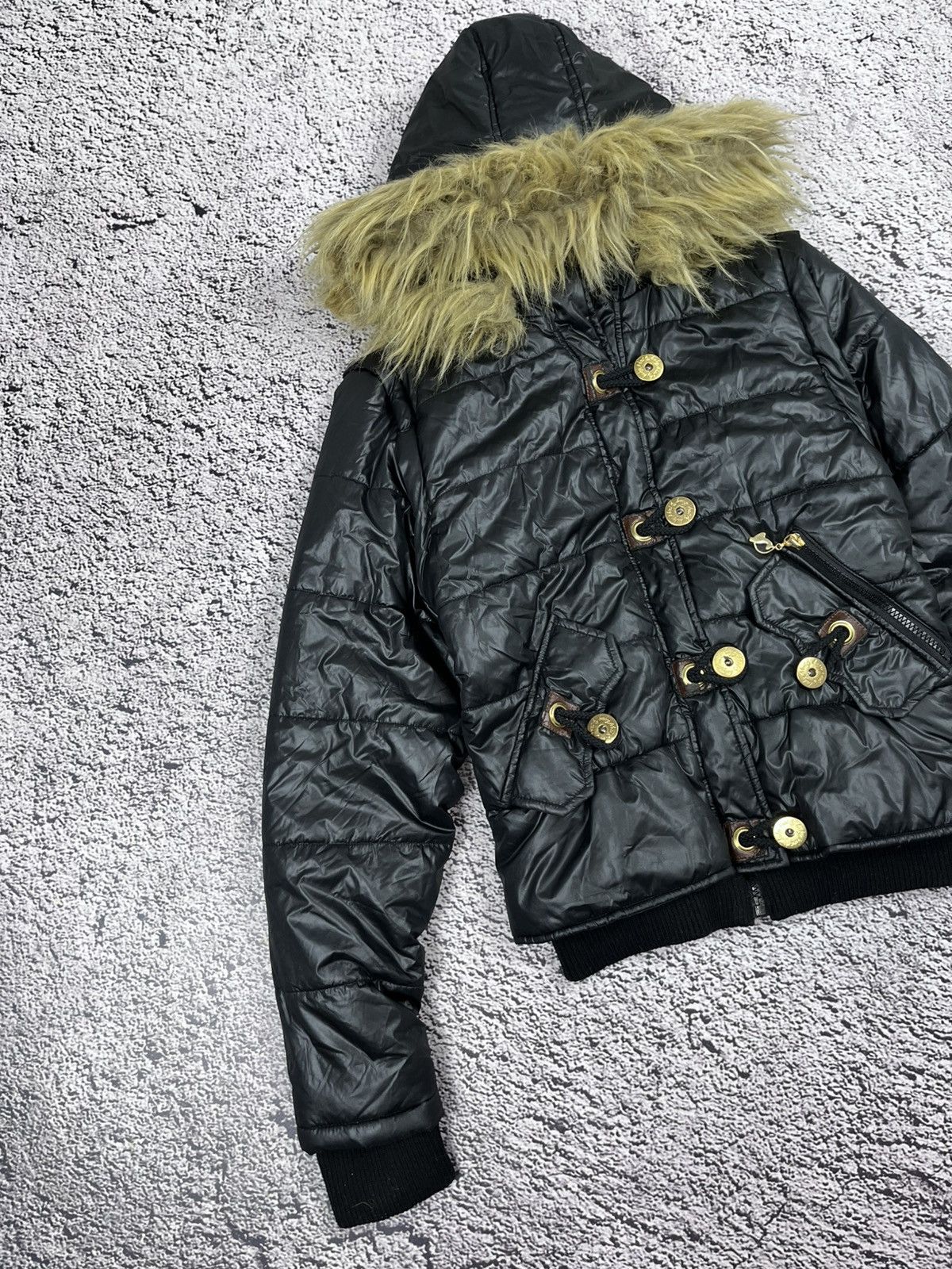 Southpole Vintage 2000s y2k Baby Phat Faux Fur Puffer Jacket Bomber Size M / US 6-8 / IT 42-44 - 3 Thumbnail